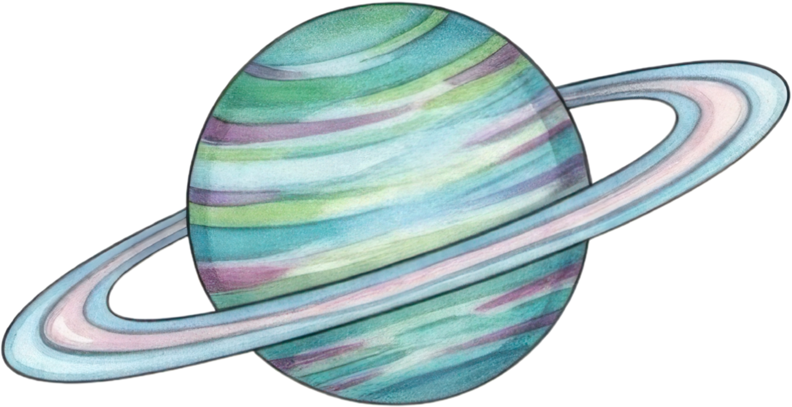 Saturn Ringed Planet Icon