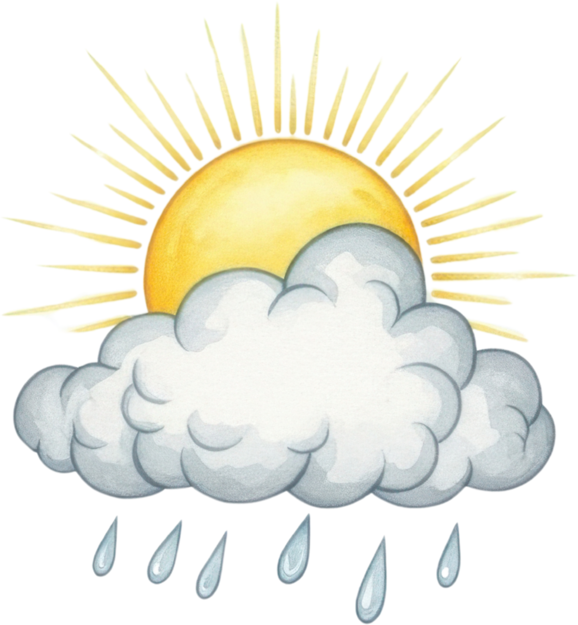 Sun Behind Cloud Weather Icon
