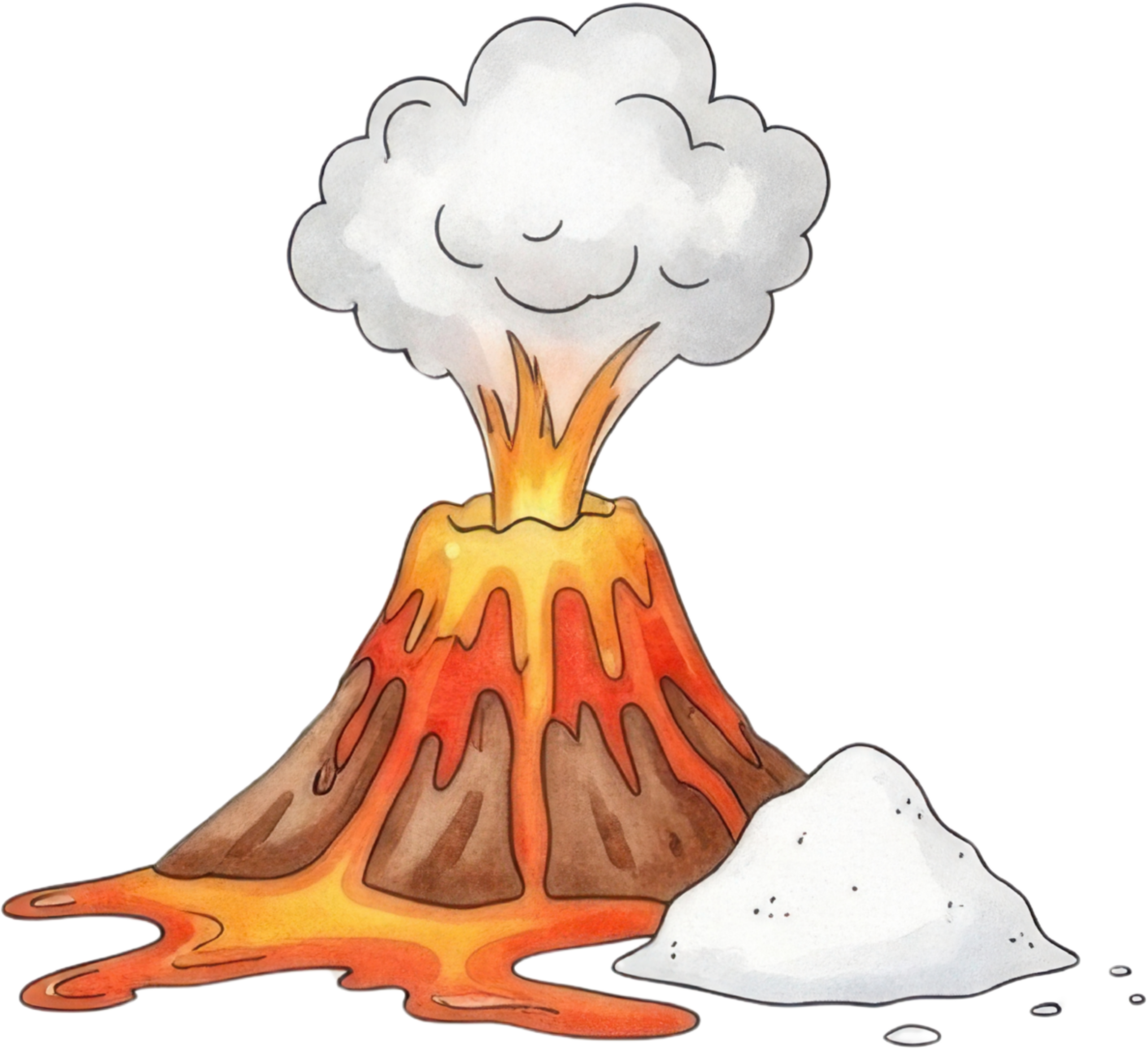 Volcano Eruption Icon