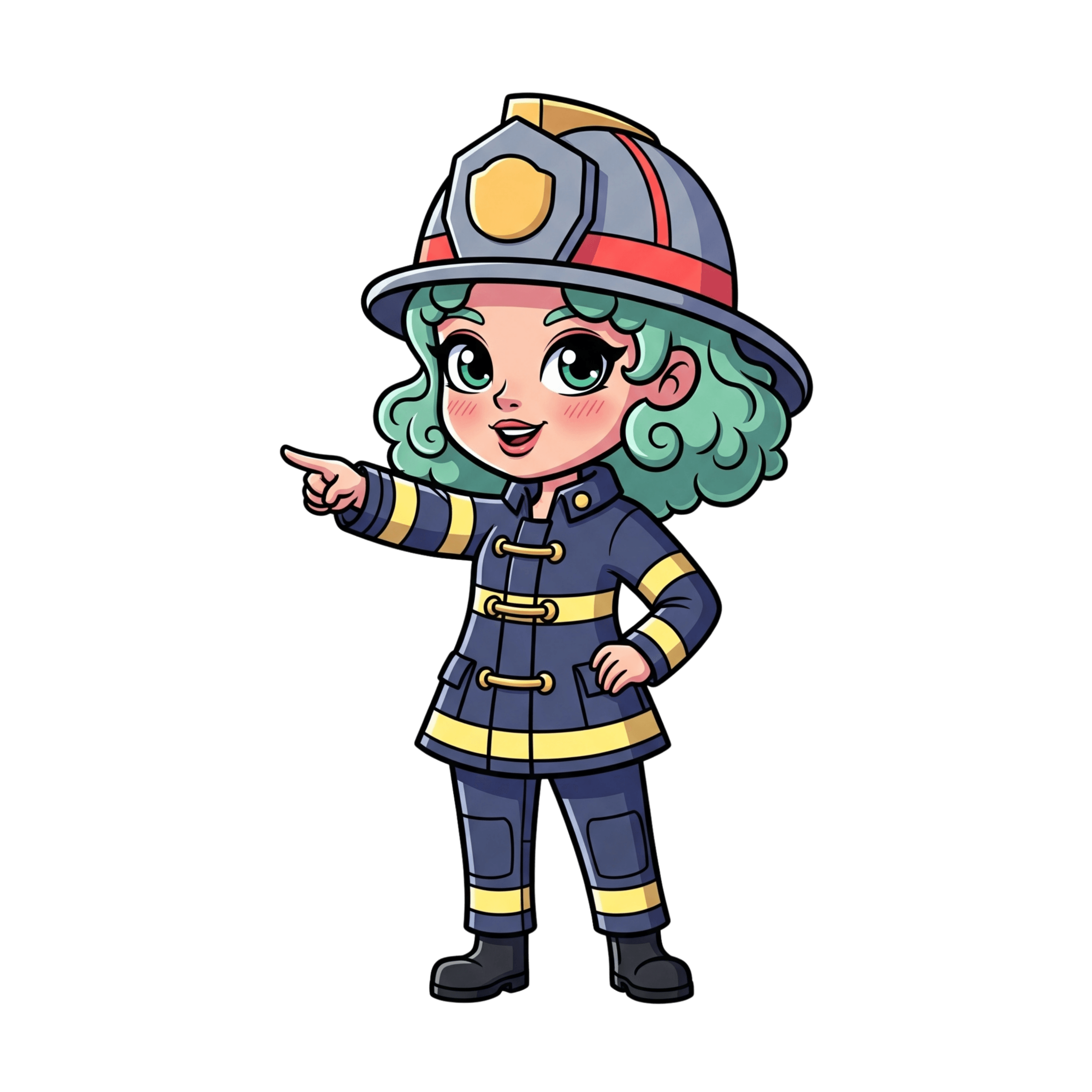 Cute Firefighter Girl