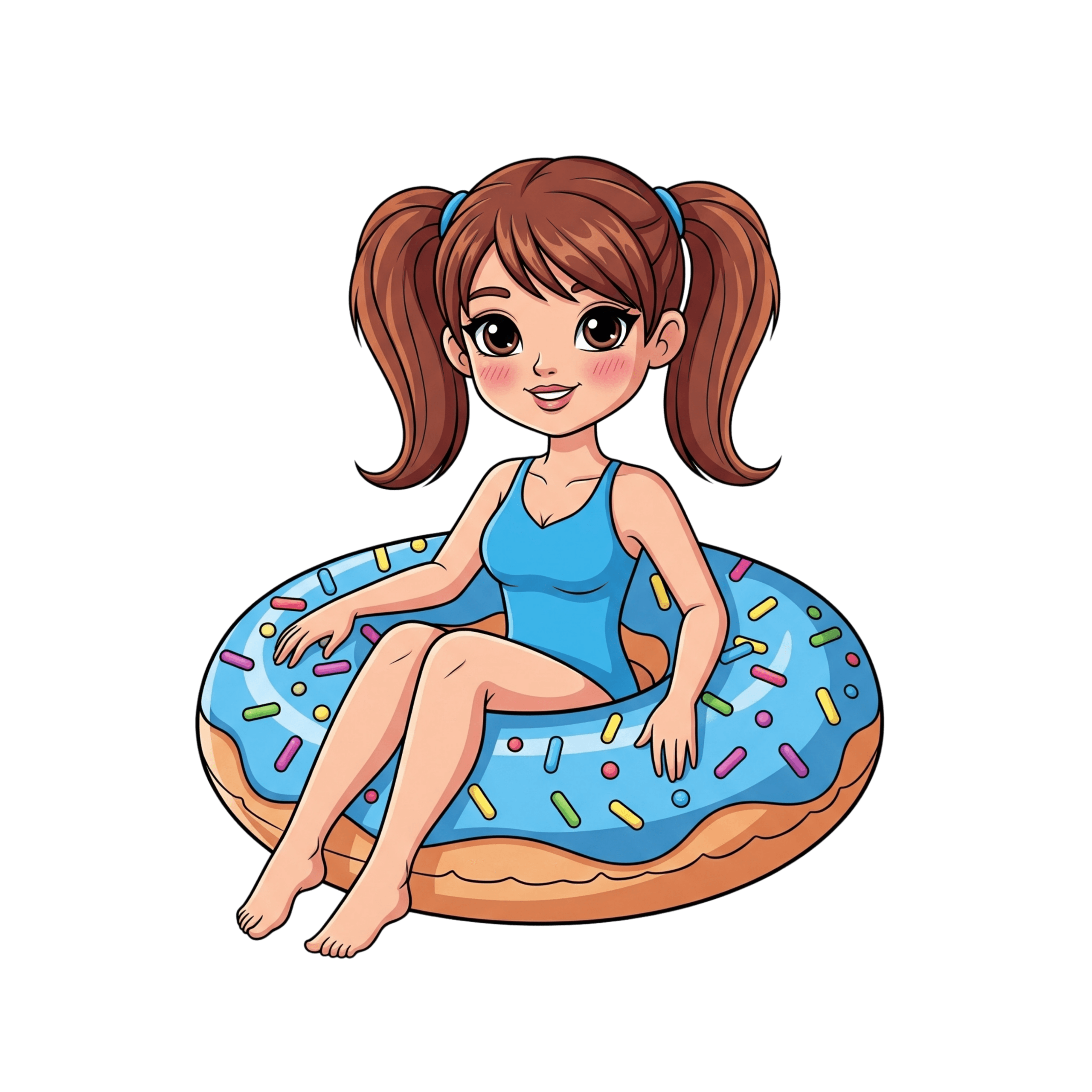 Donut Float Girl