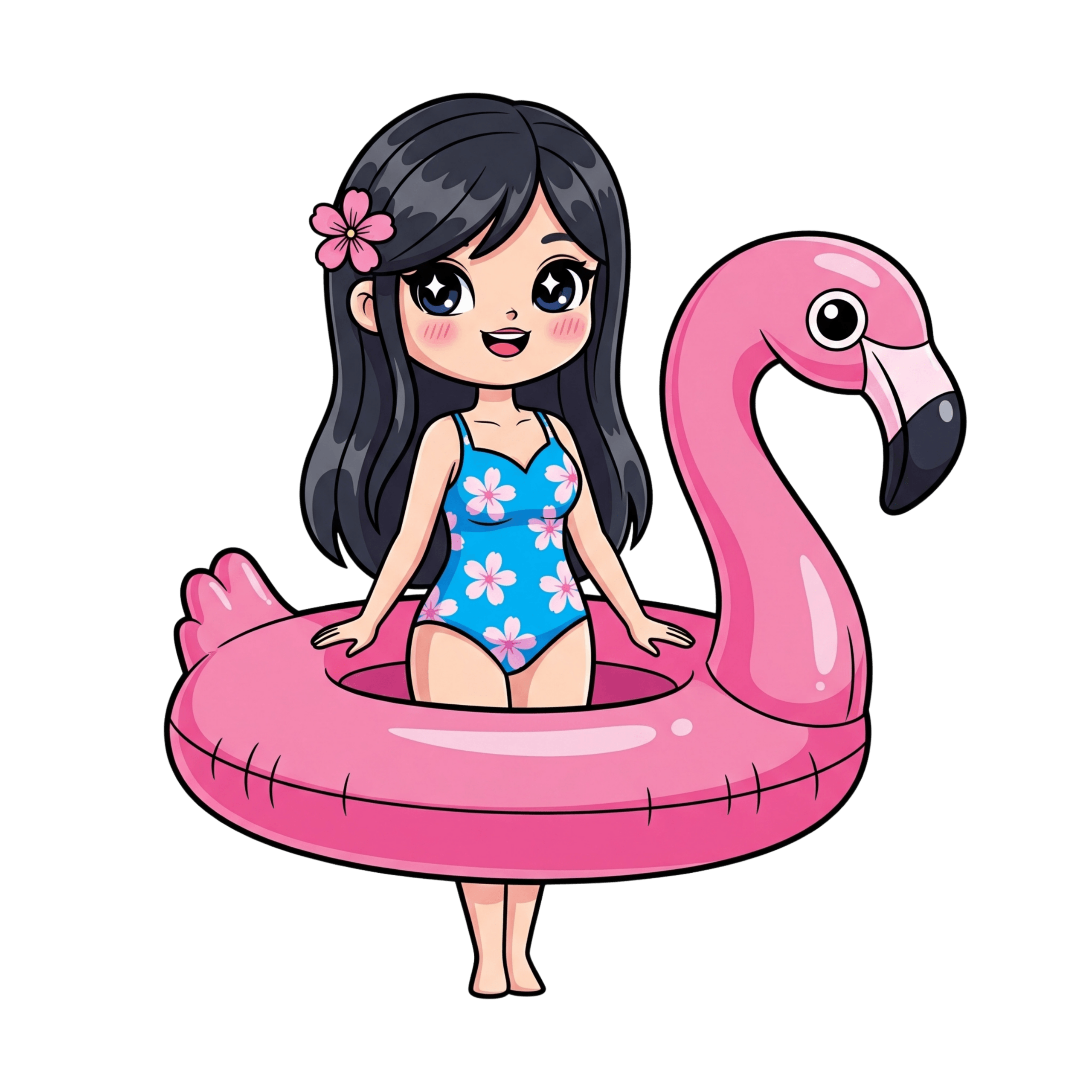 Double Flamingo Girl