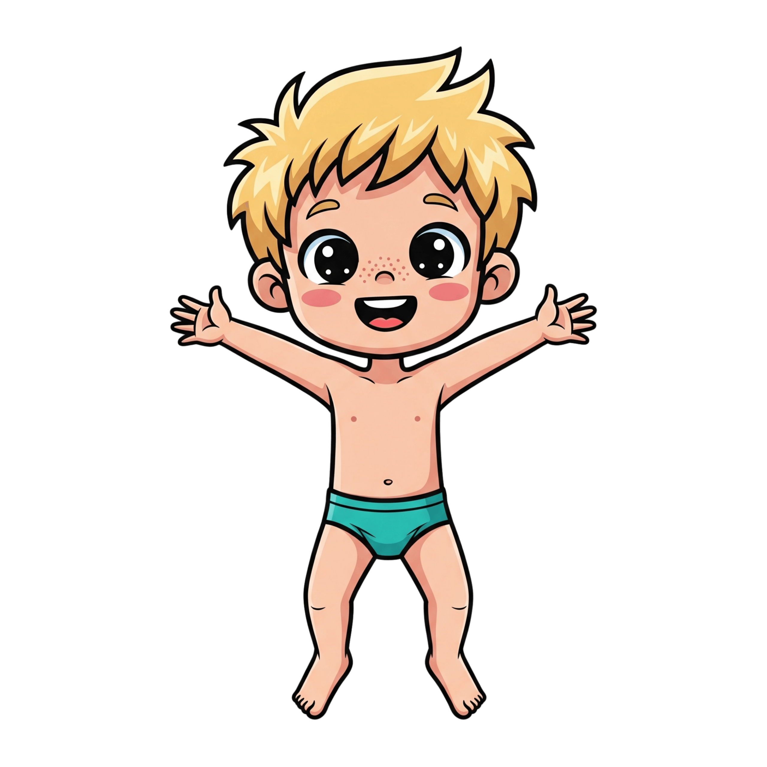 Excited Swim Boy