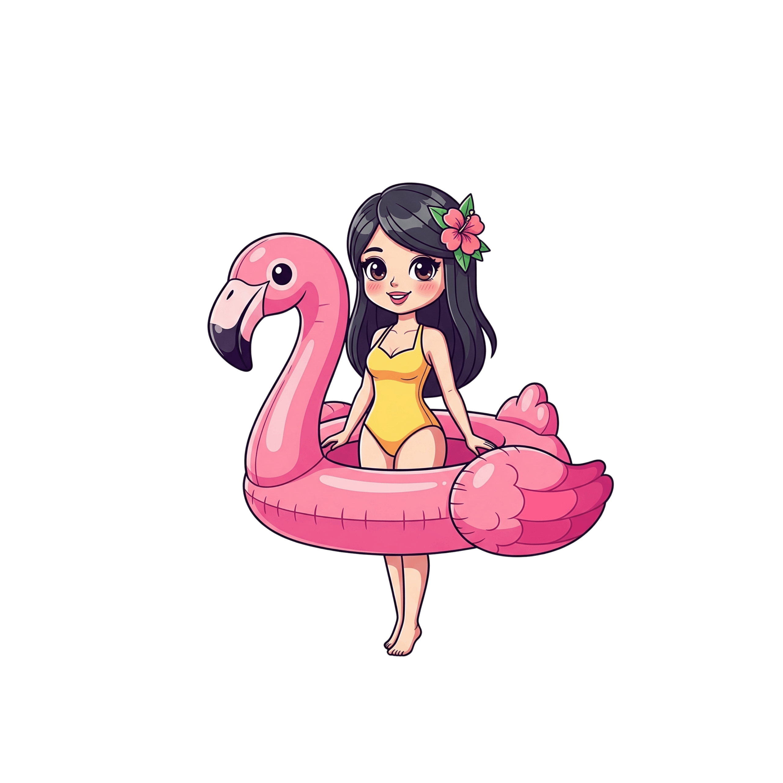 Flamingo Float Girl