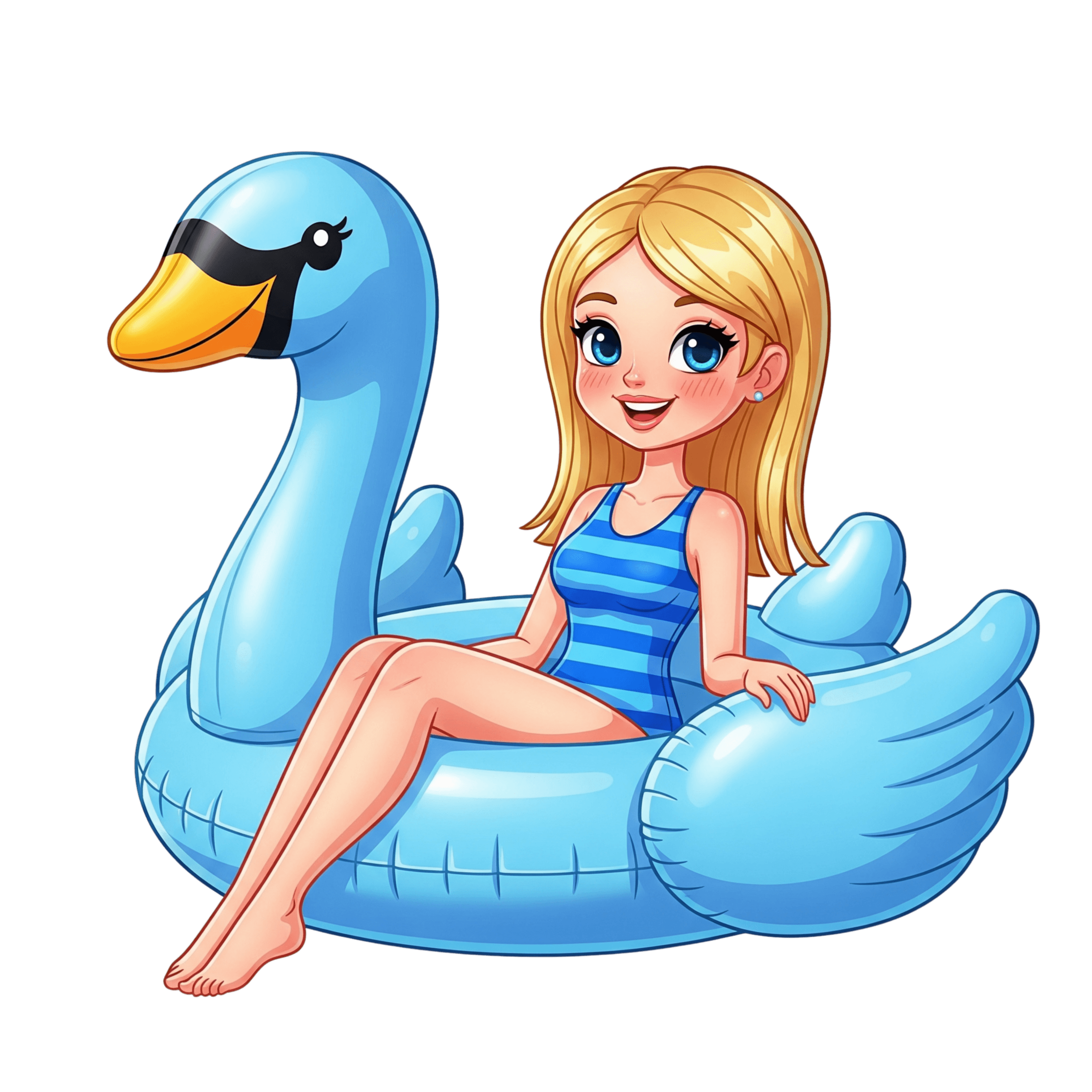Girl Swan Float