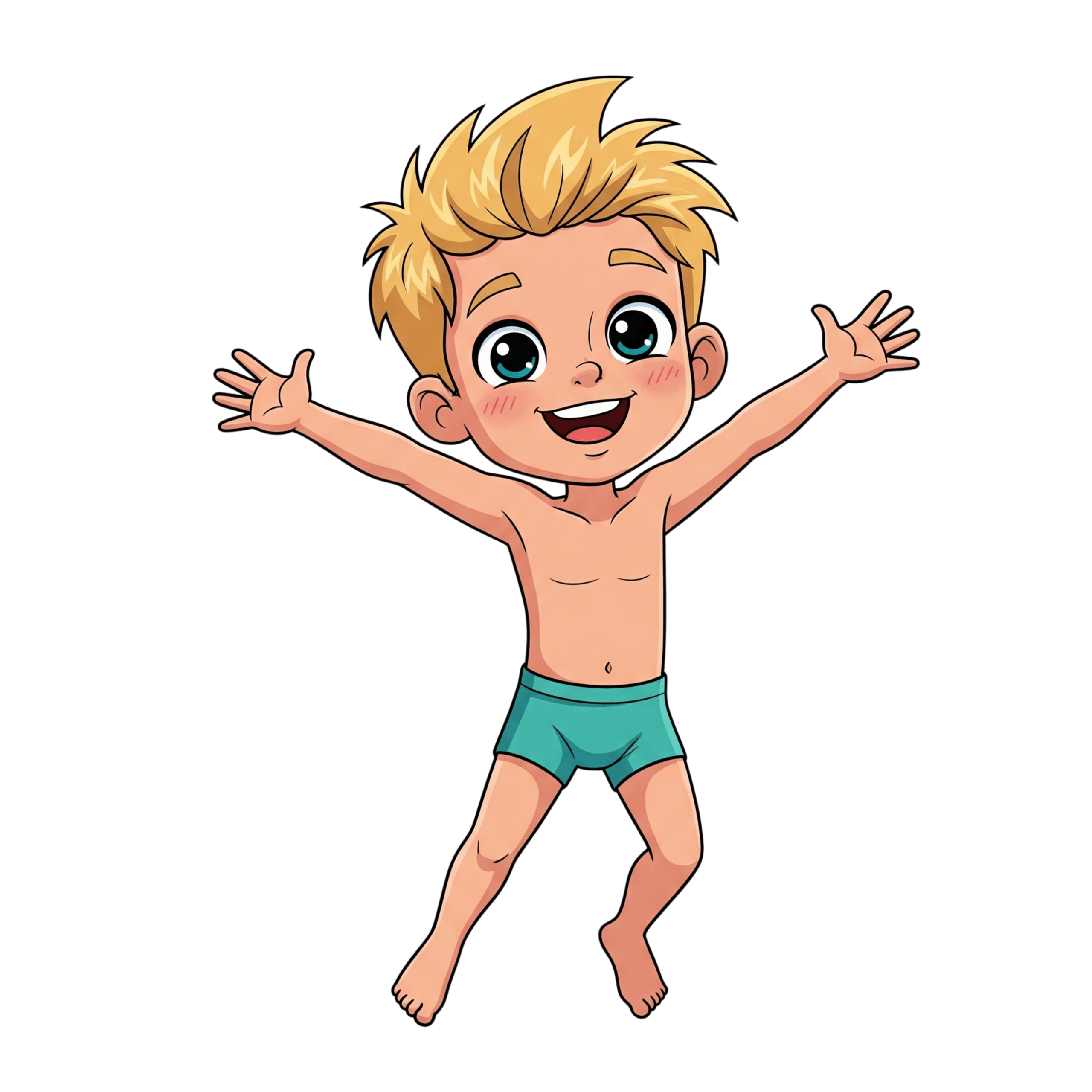 Happy Swim Boy