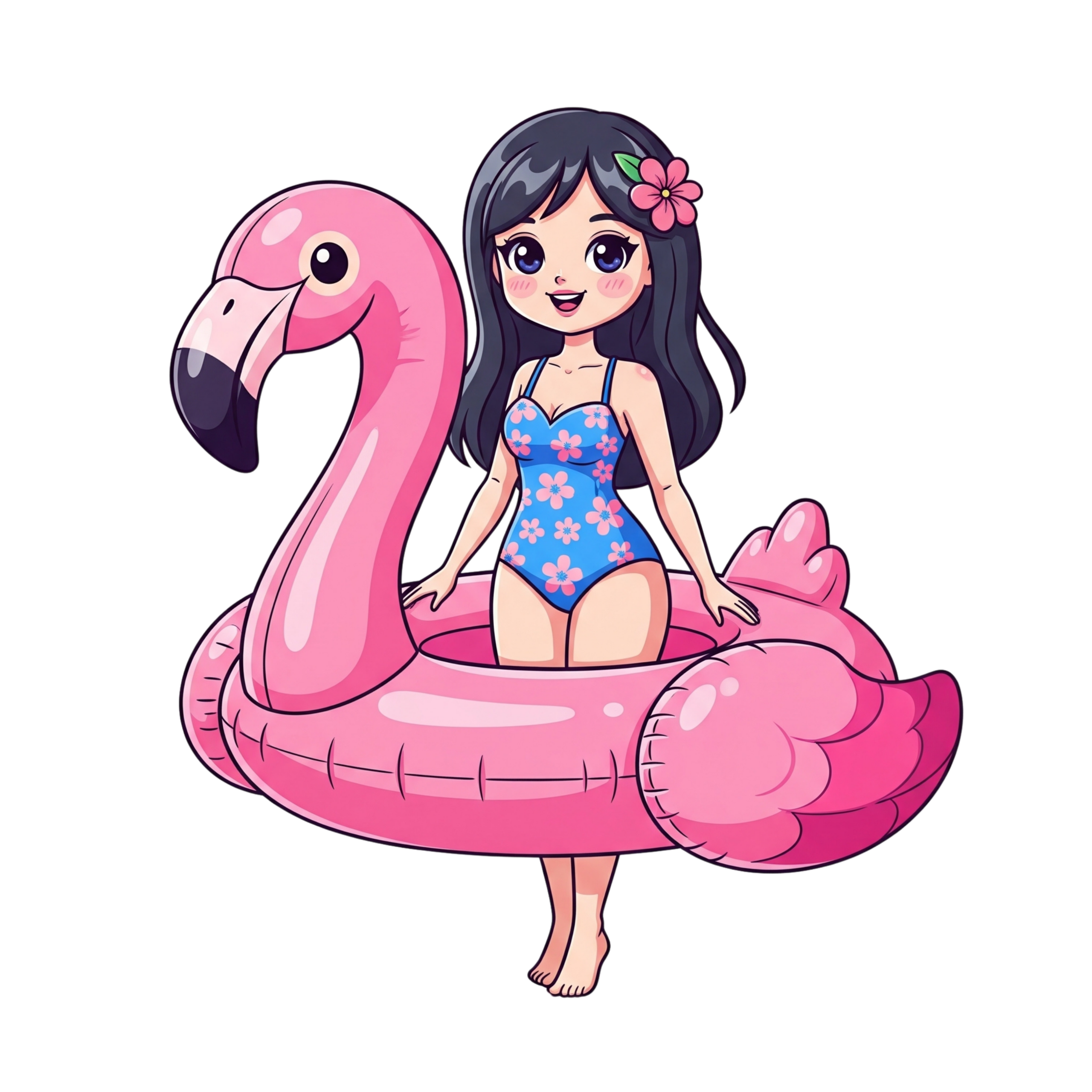 Pink Flamingo Girl