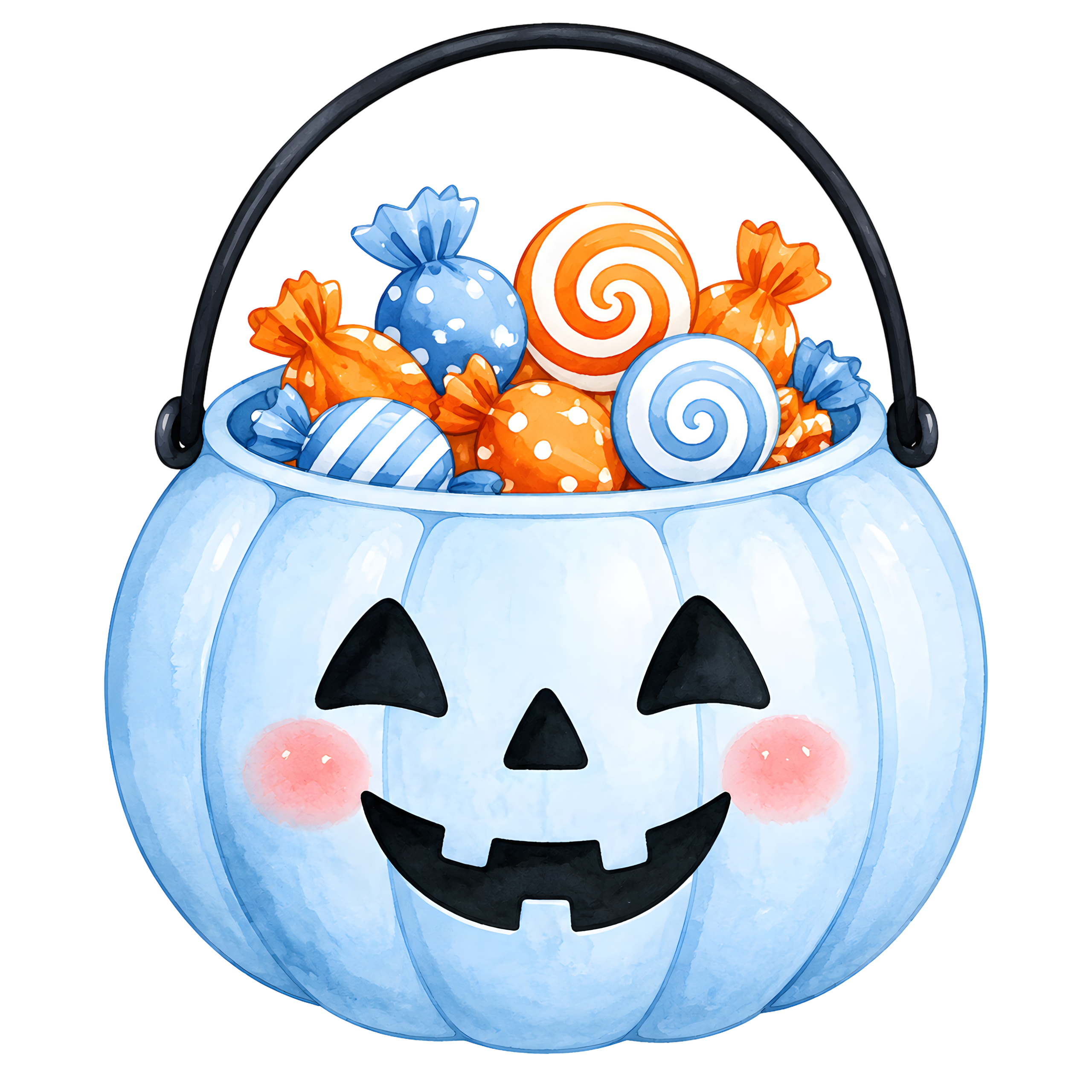 Halloween Blue Pumpkin Candy Basket
