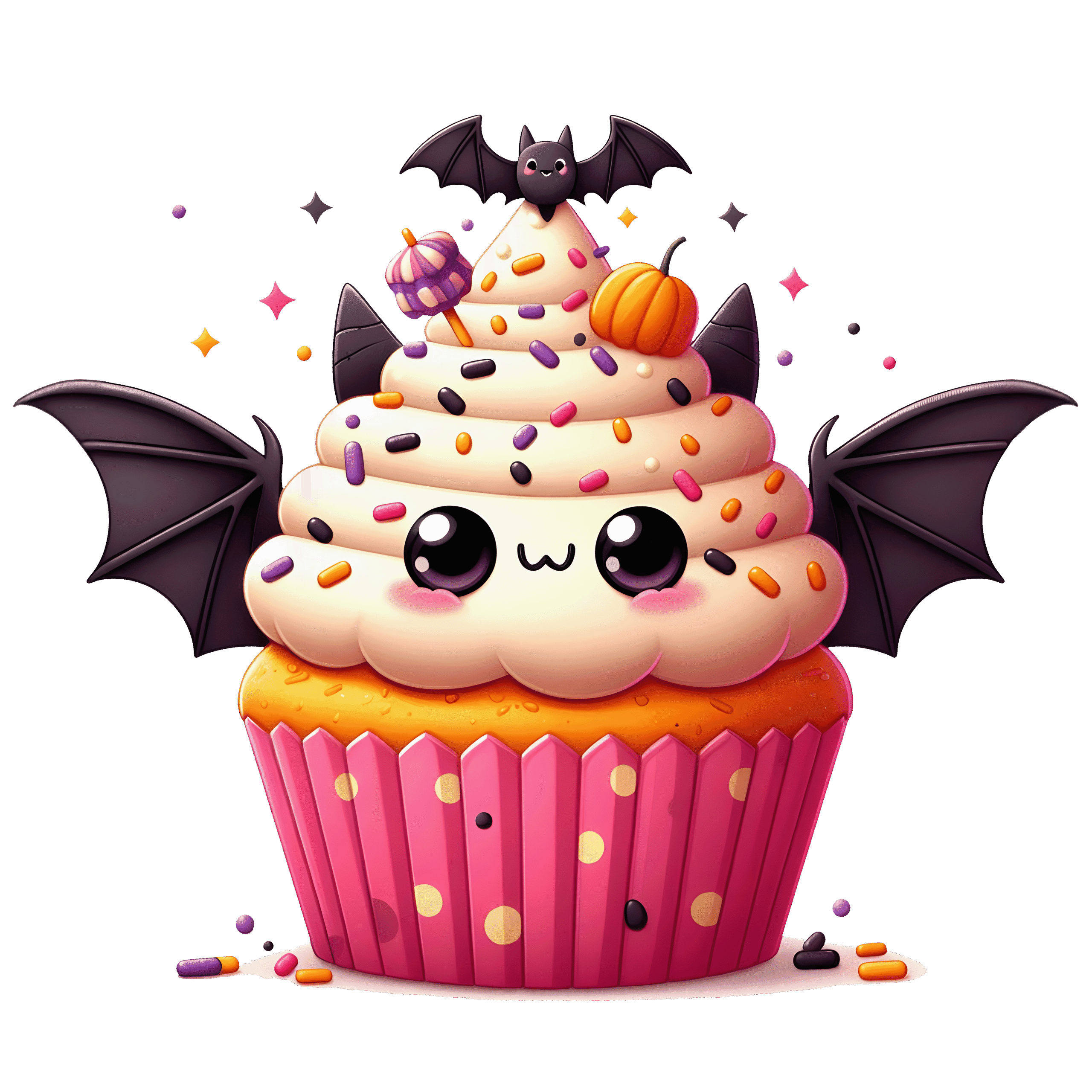 Halloween Cute Bat Cupcake