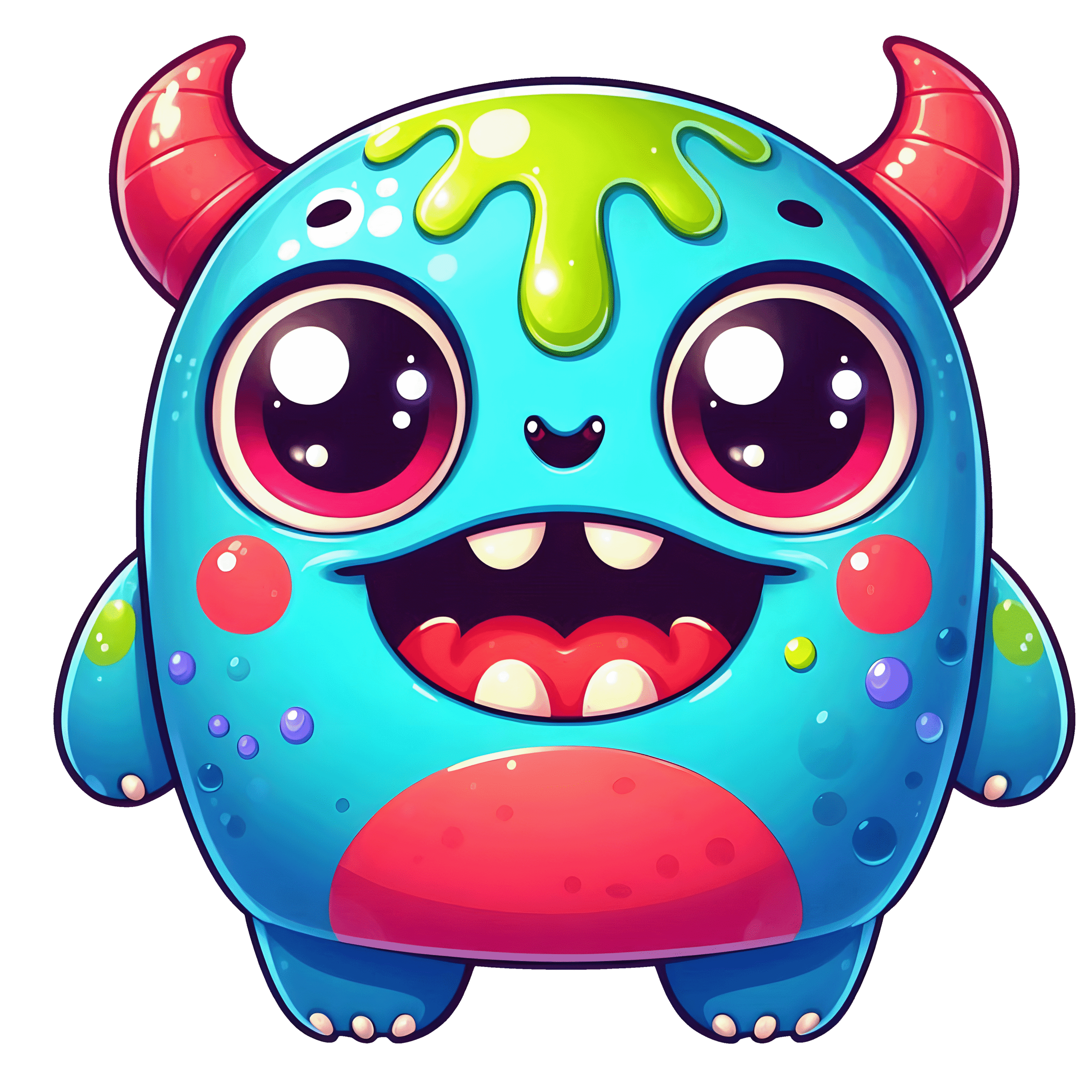 Halloween Cute Blue Monster