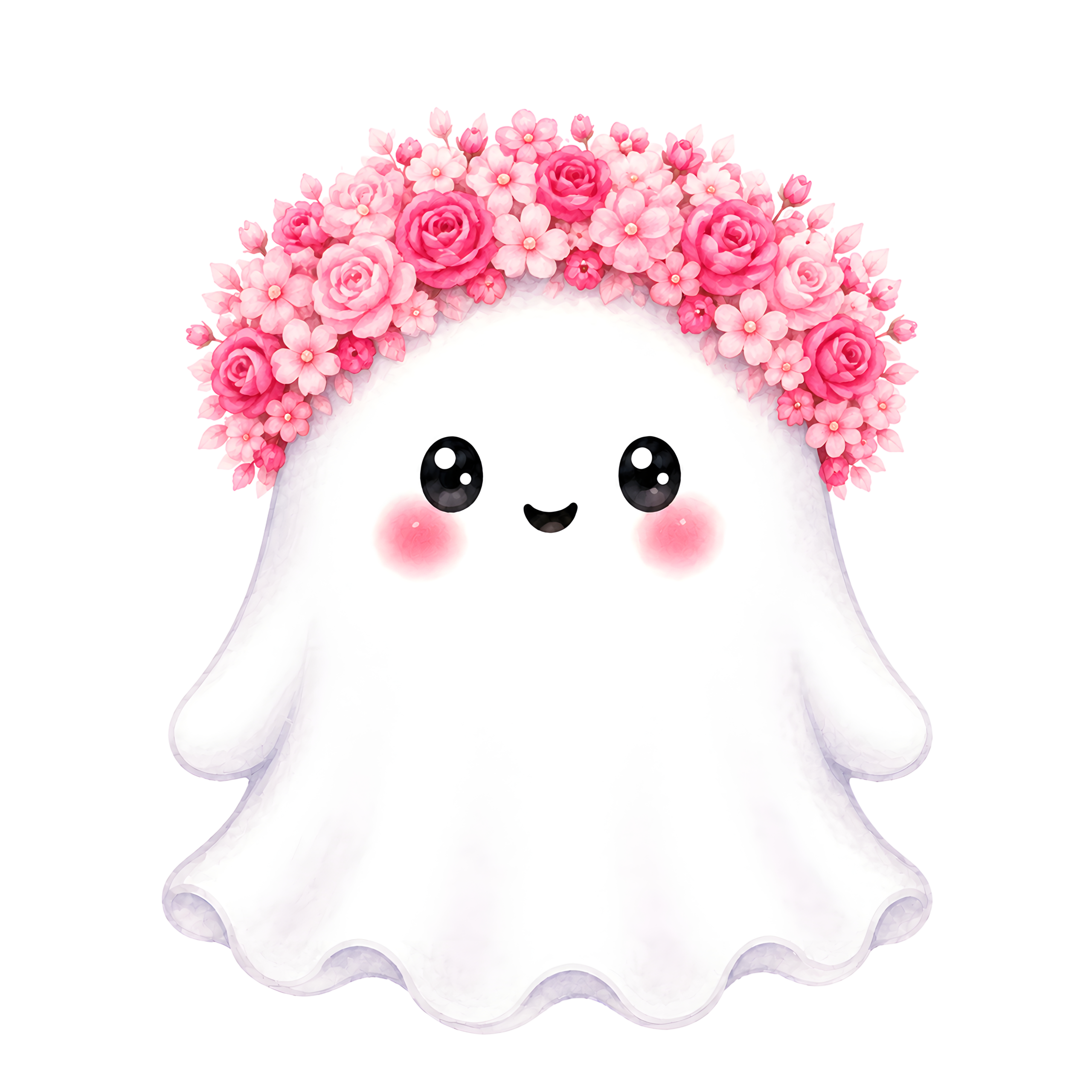 Halloween Ghost Pink Flower Crown