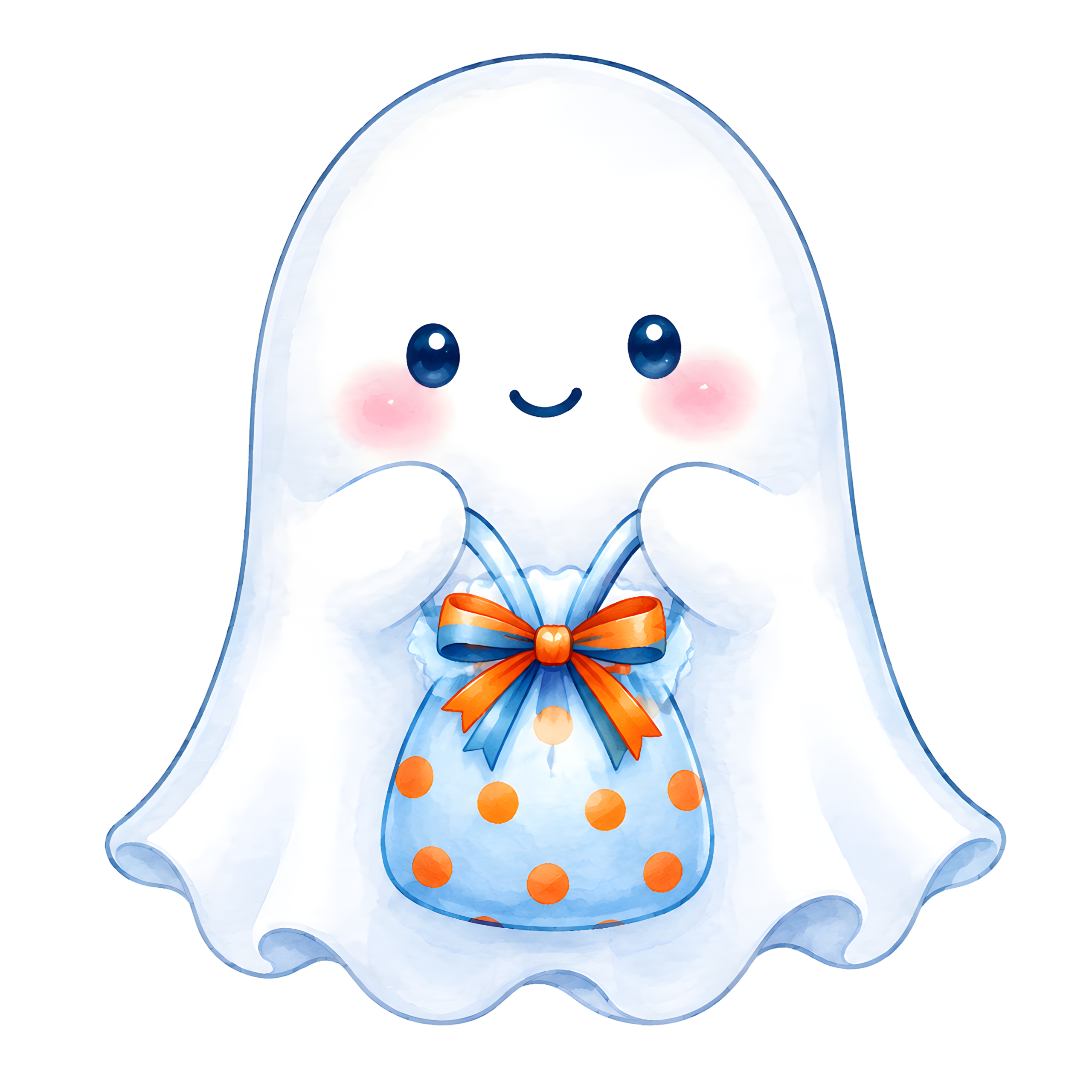 Halloween Ghost Polka Dot Treat Bag
