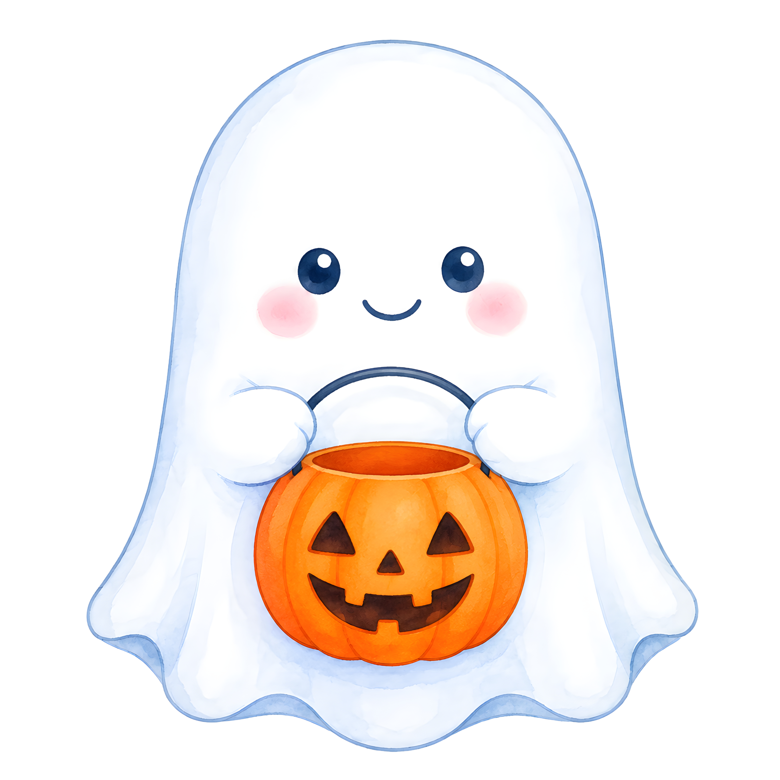 Halloween Ghost Pumpkin Treat Bucket