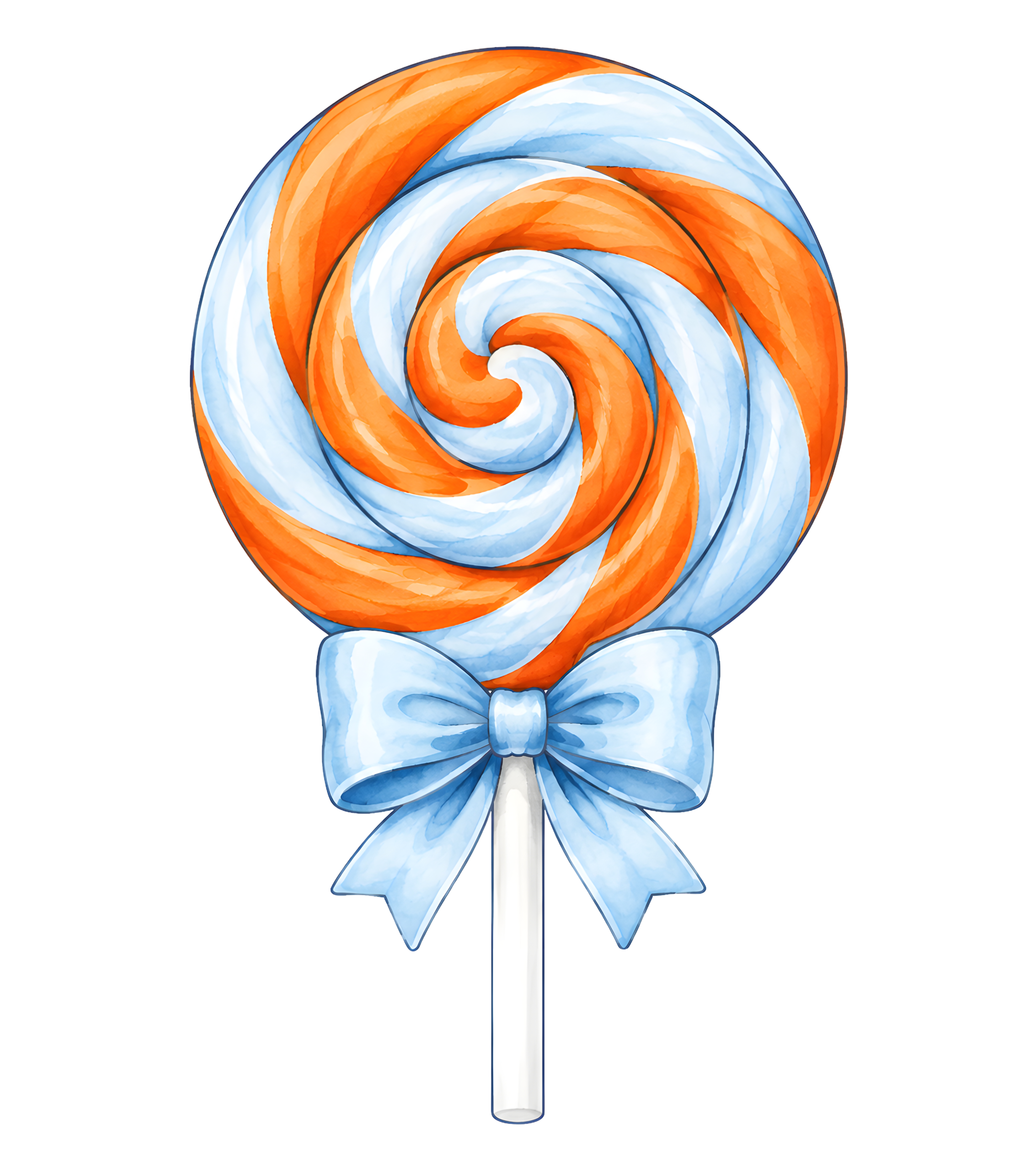 Halloween Orange Blue Lollipop