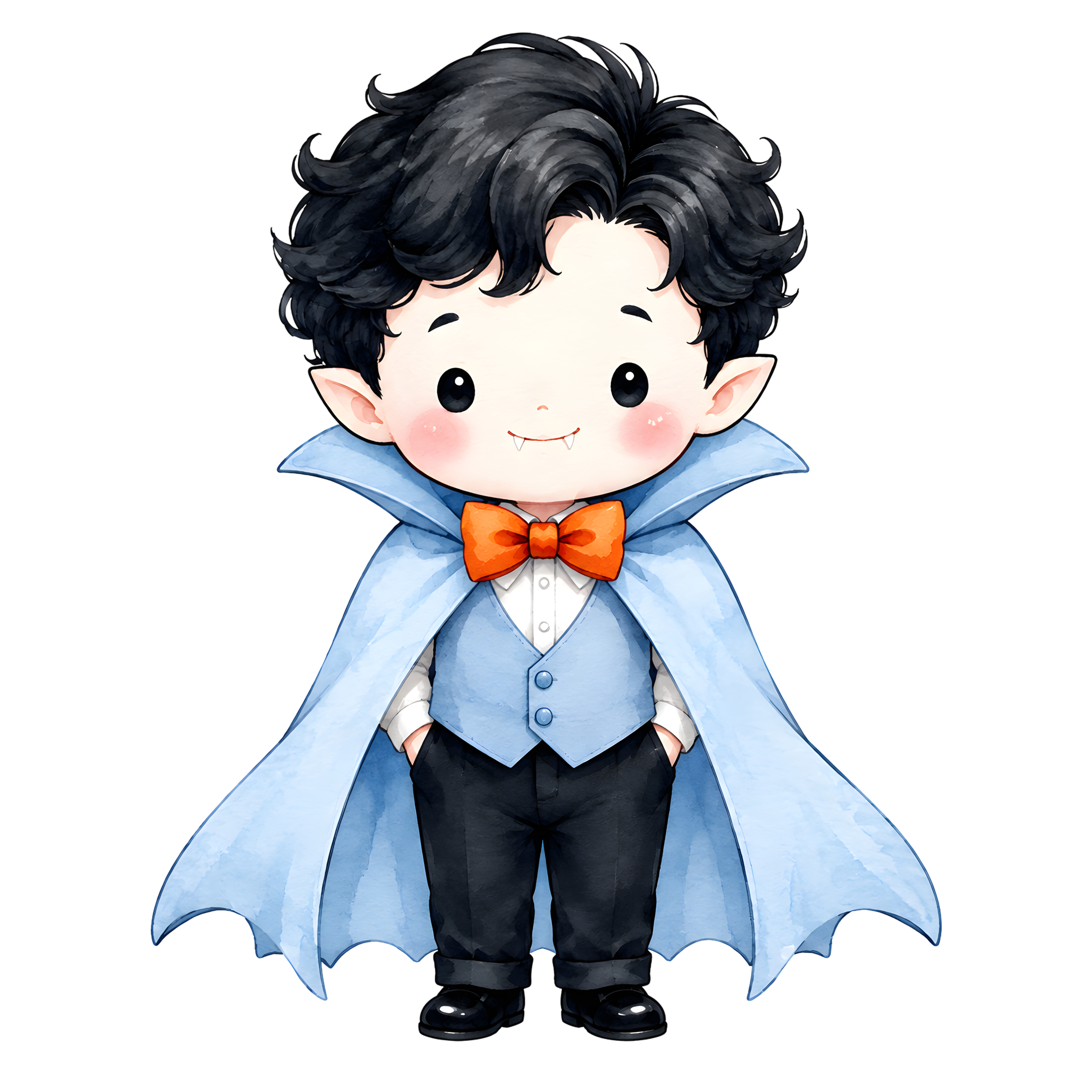 Halloween Vampire Boy Blue Cape