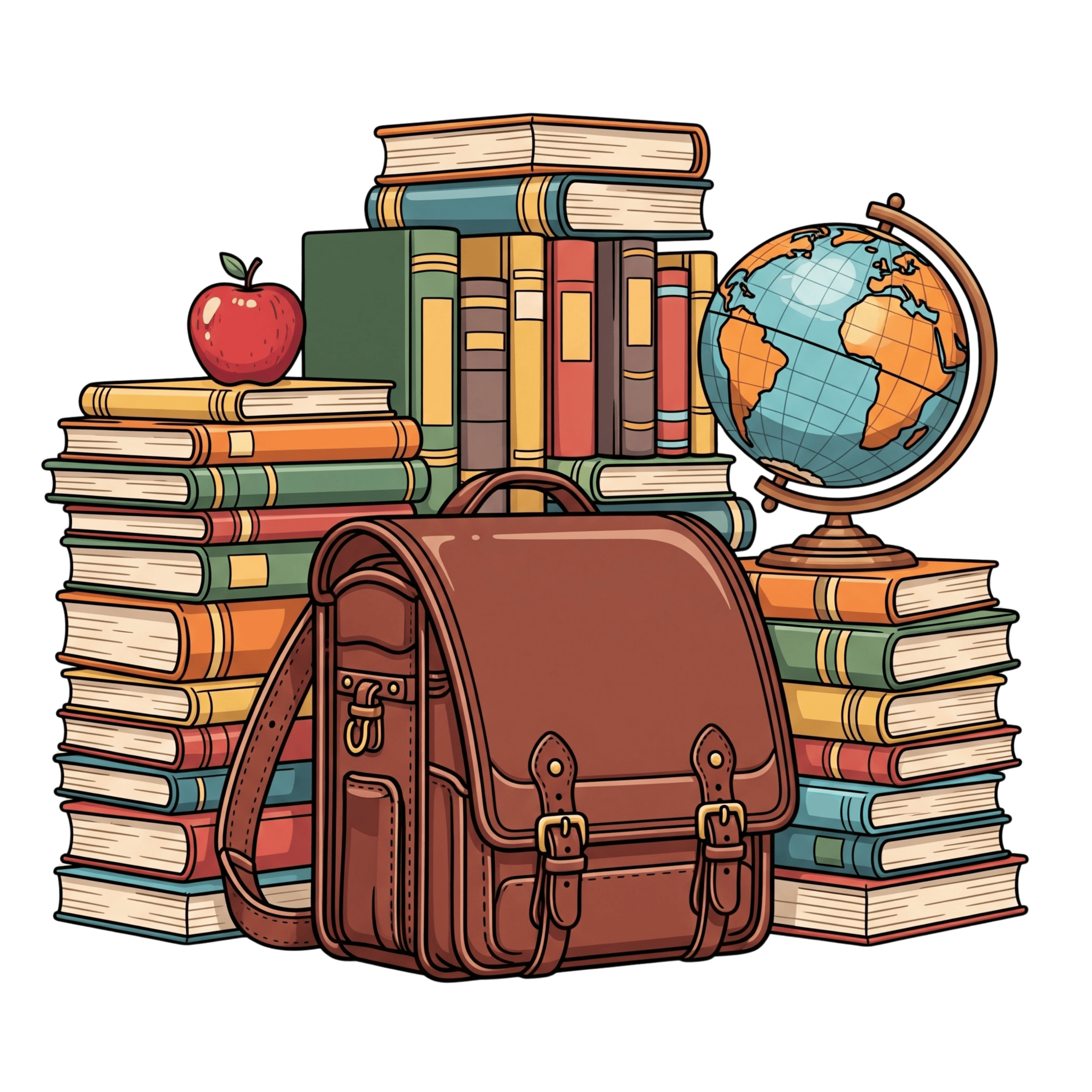 School Books And Bag