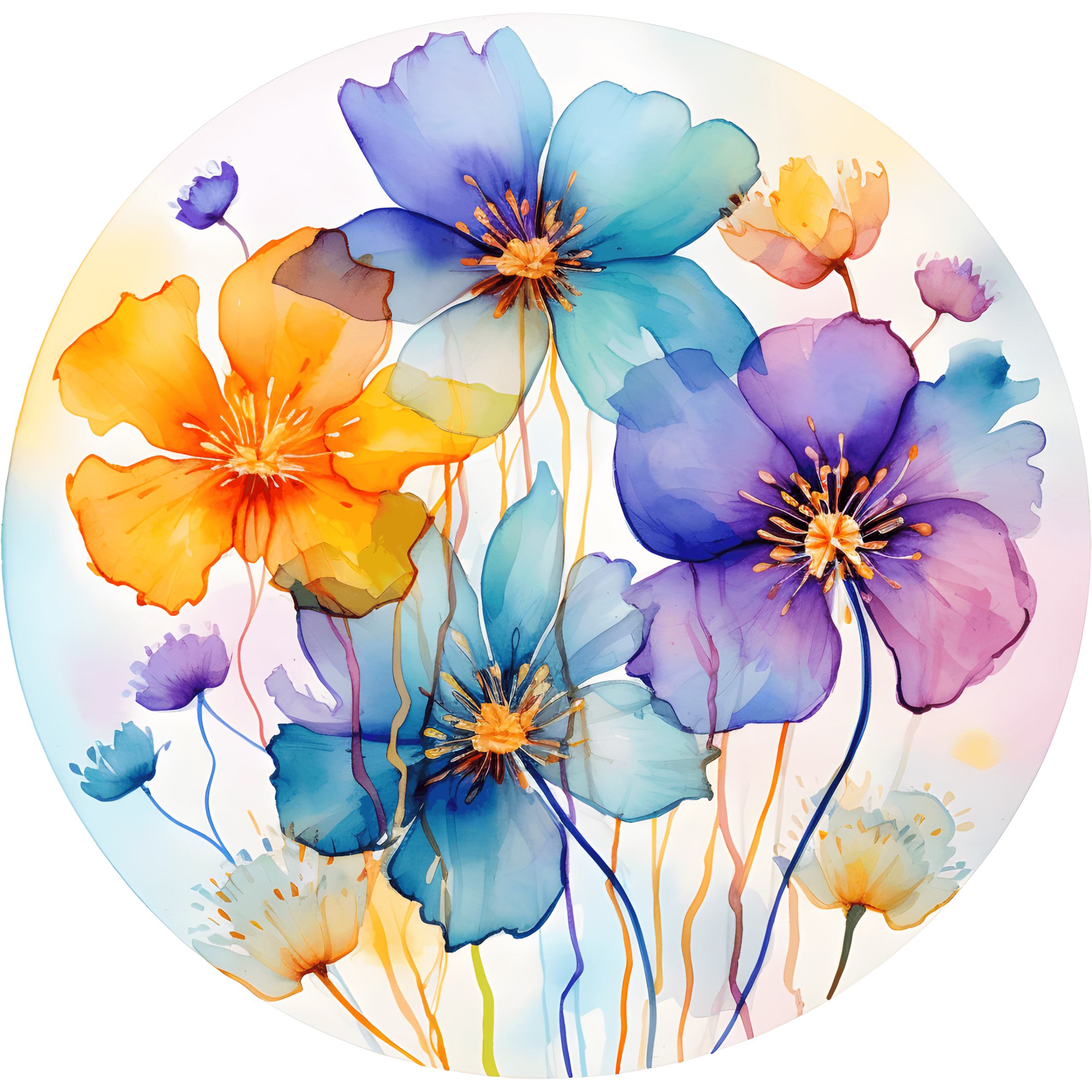 Colorful Flower Circle