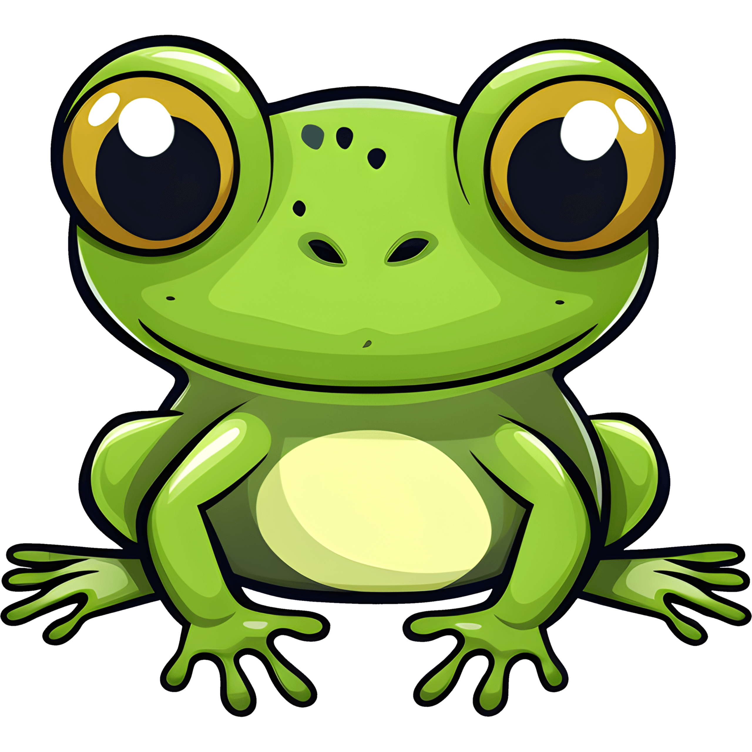 Cute Green Frog