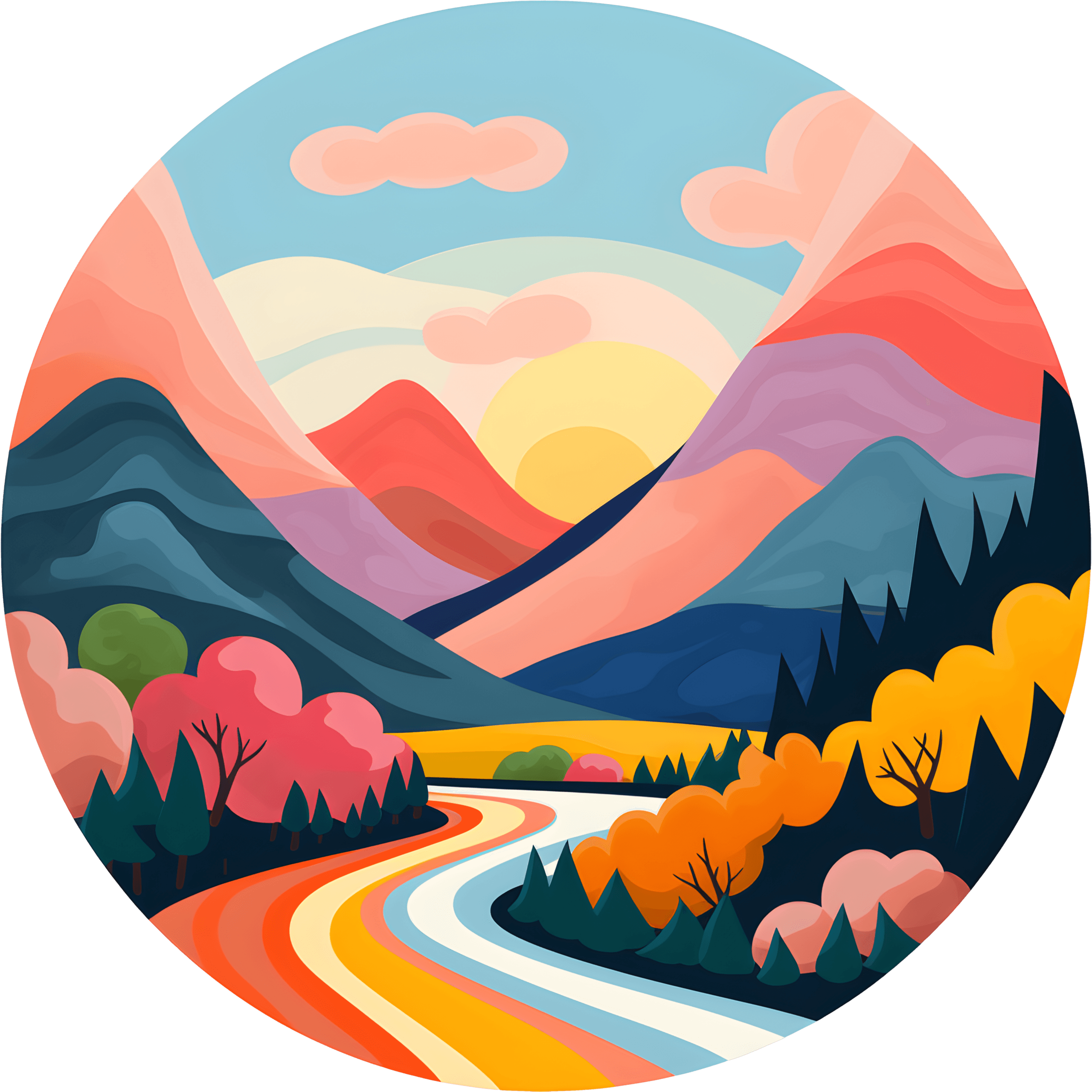 Fantasy River Landscape