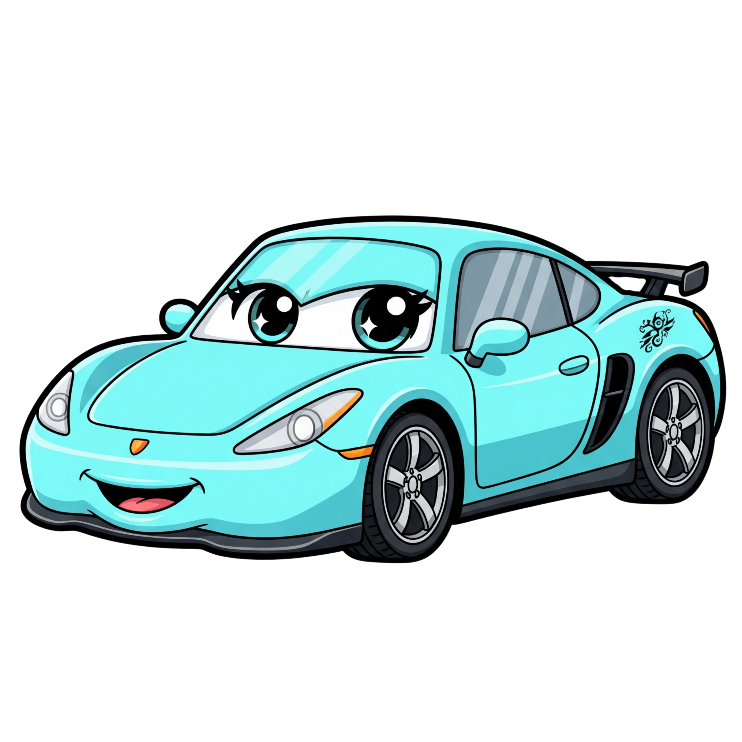 Aqua Friendly Sports Car