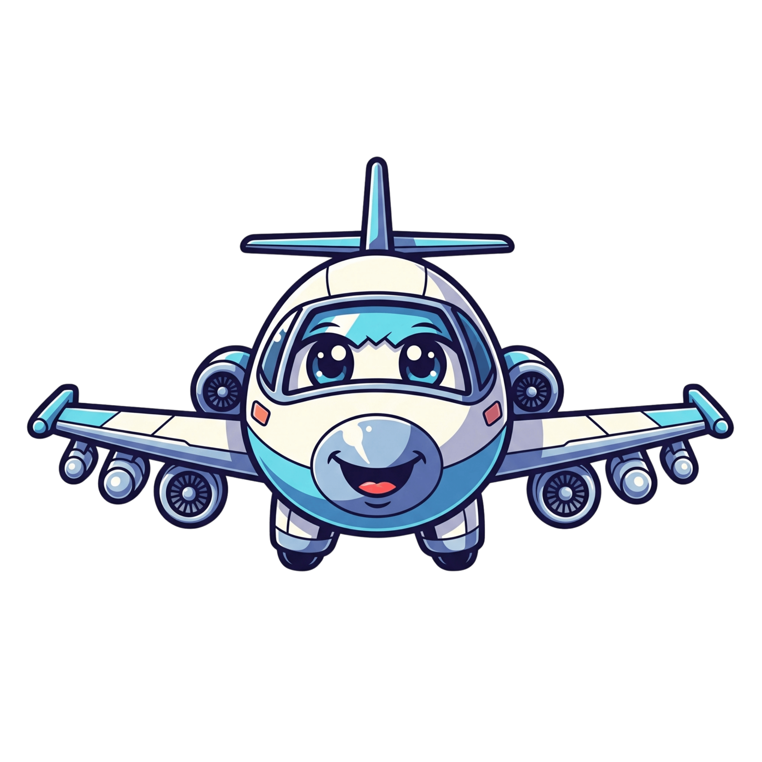 Blue Cartoon Airplane Car