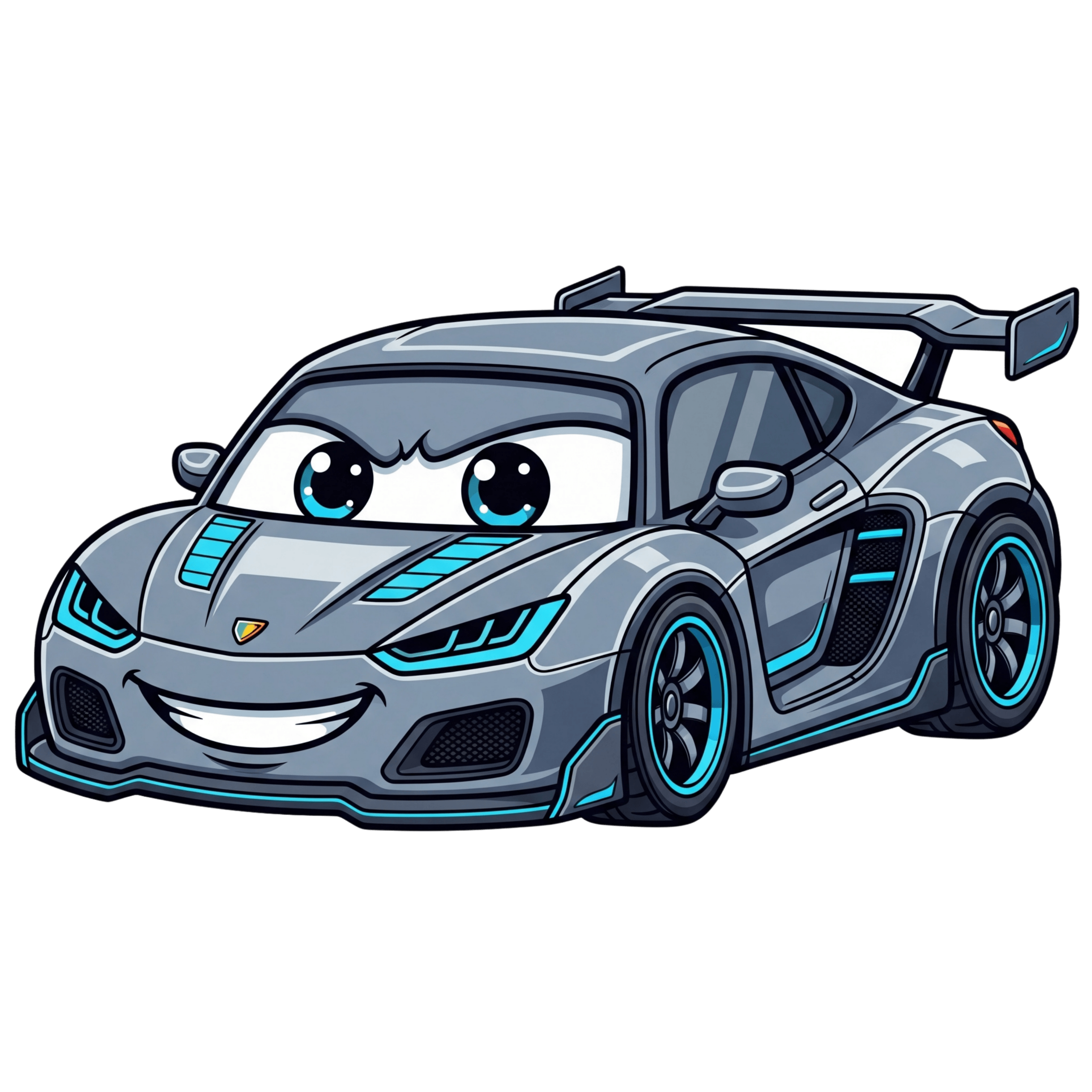 Blue Modern Sports Car