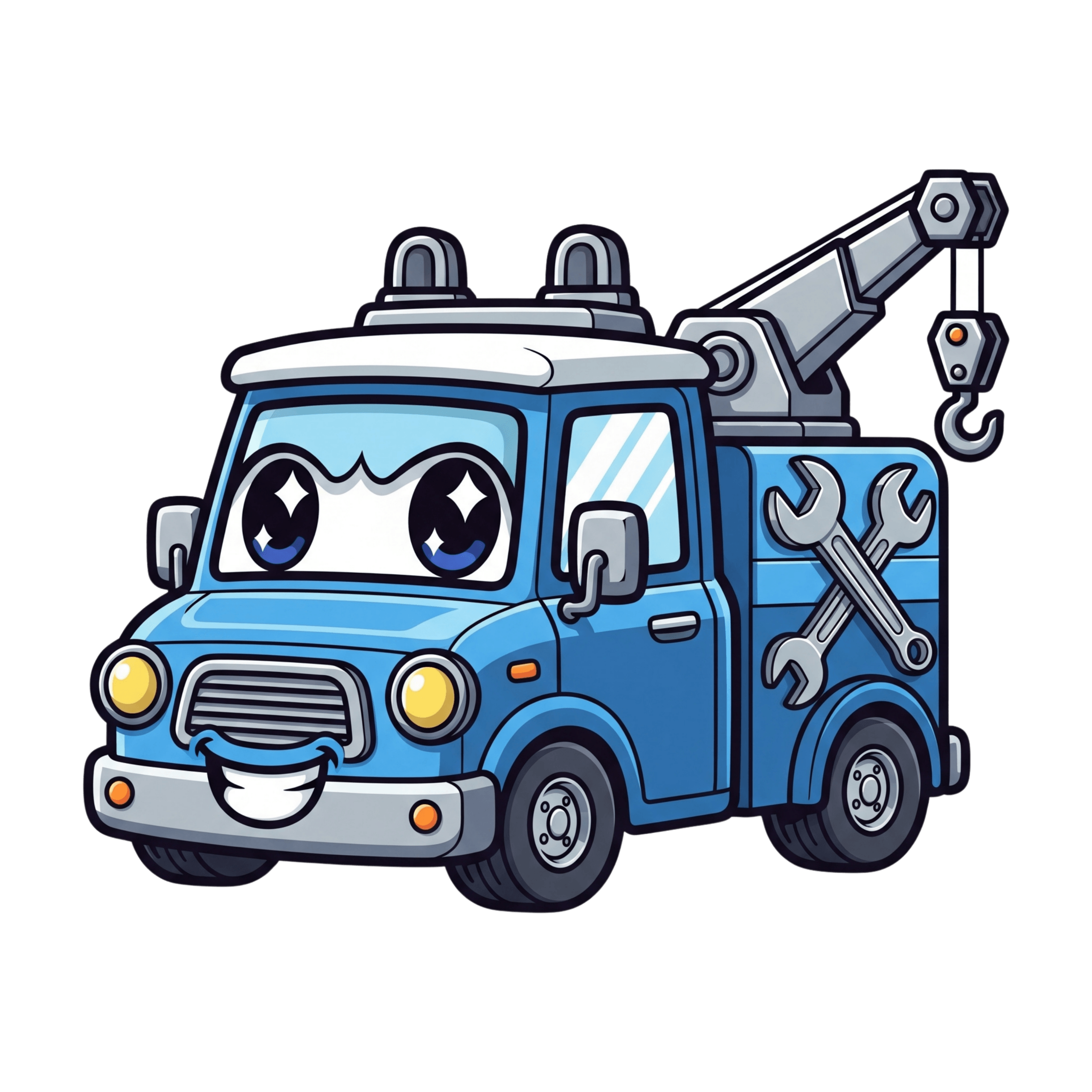 Blue Tow Truck Car