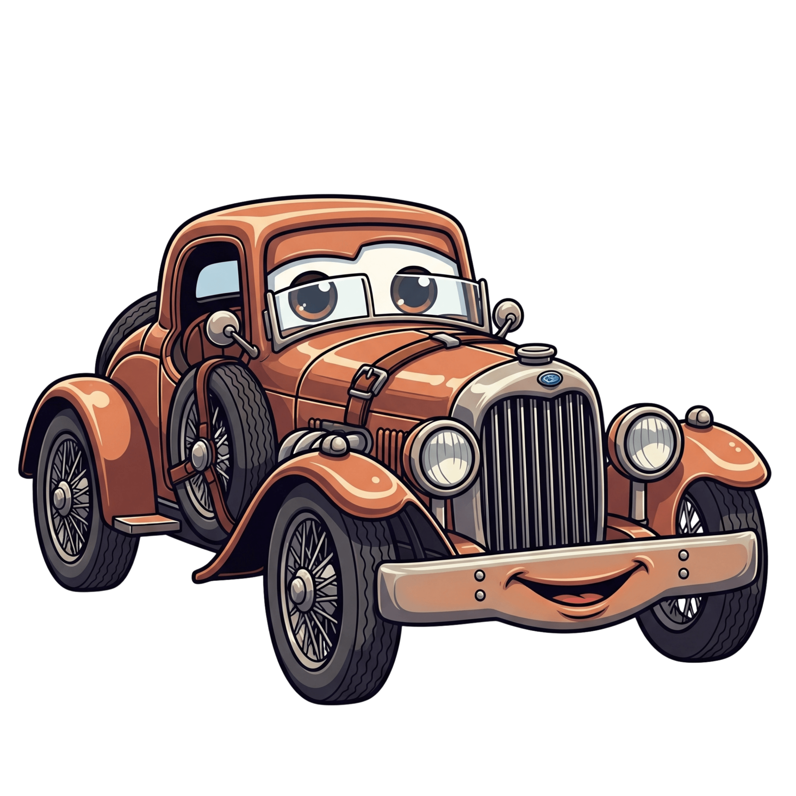 Brown Antique Vintage Car