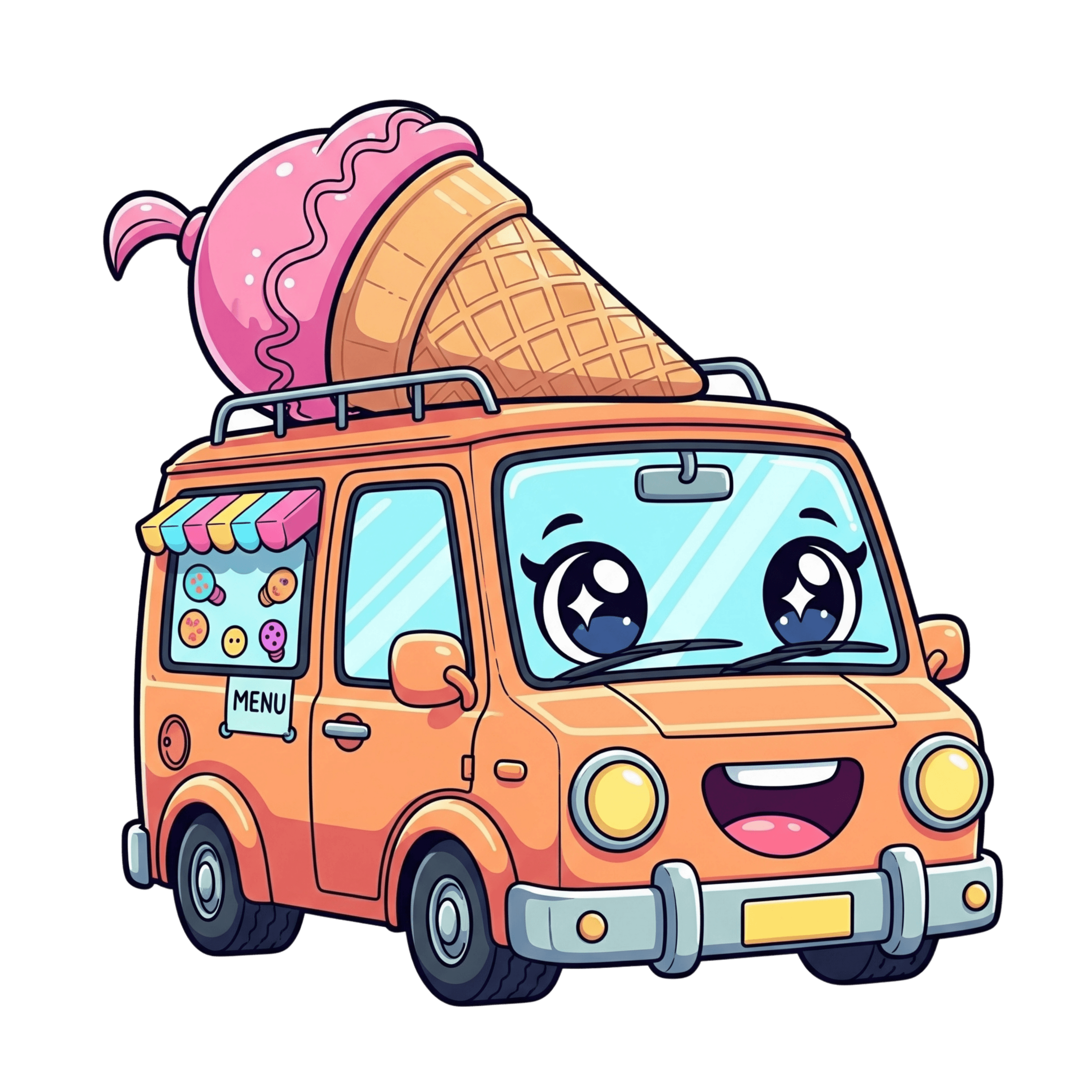 Colorful Ice Cream Truck Car