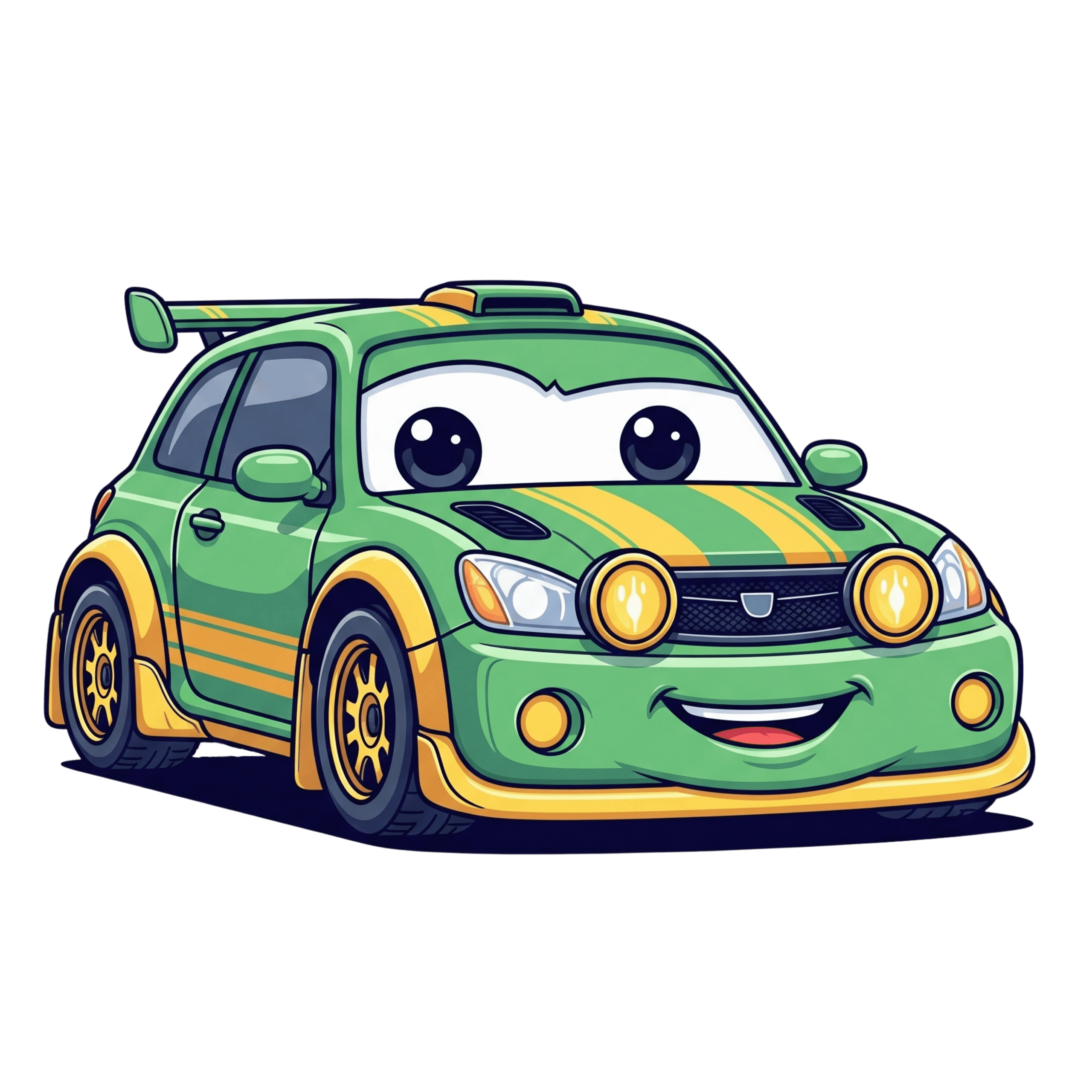 Green Cute Rally Car