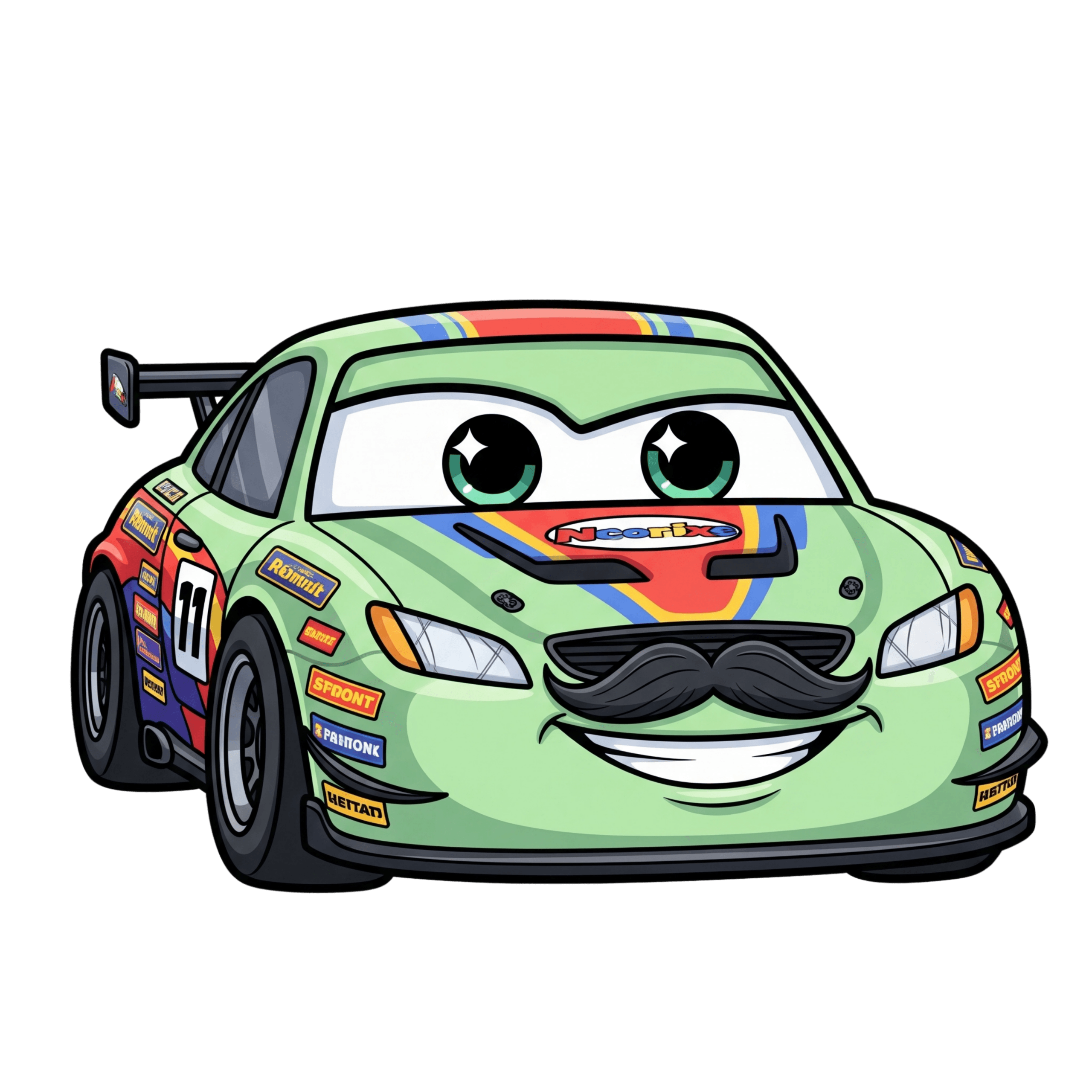 Green Hippie Beetle Car