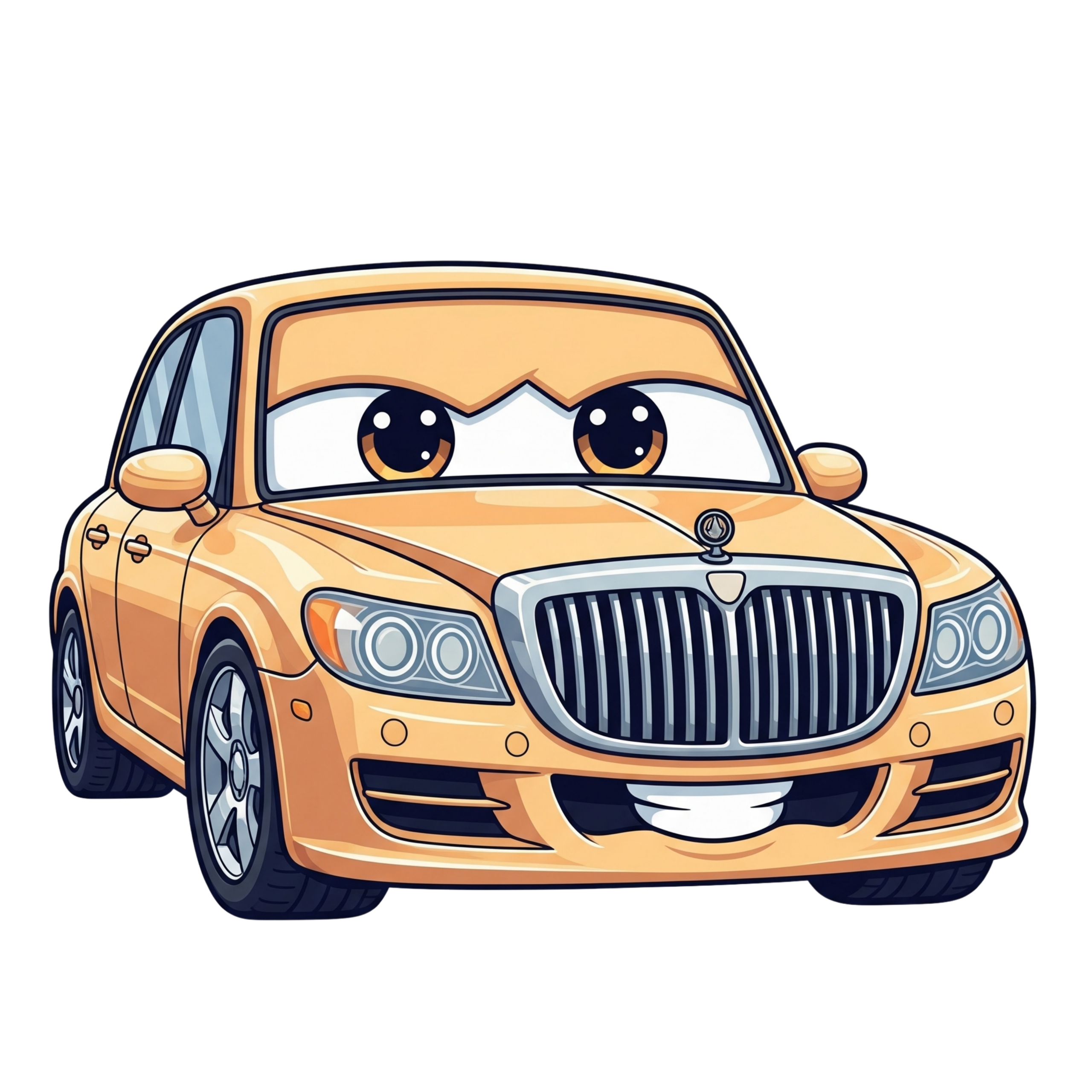 Luxury Gold Sedan Car