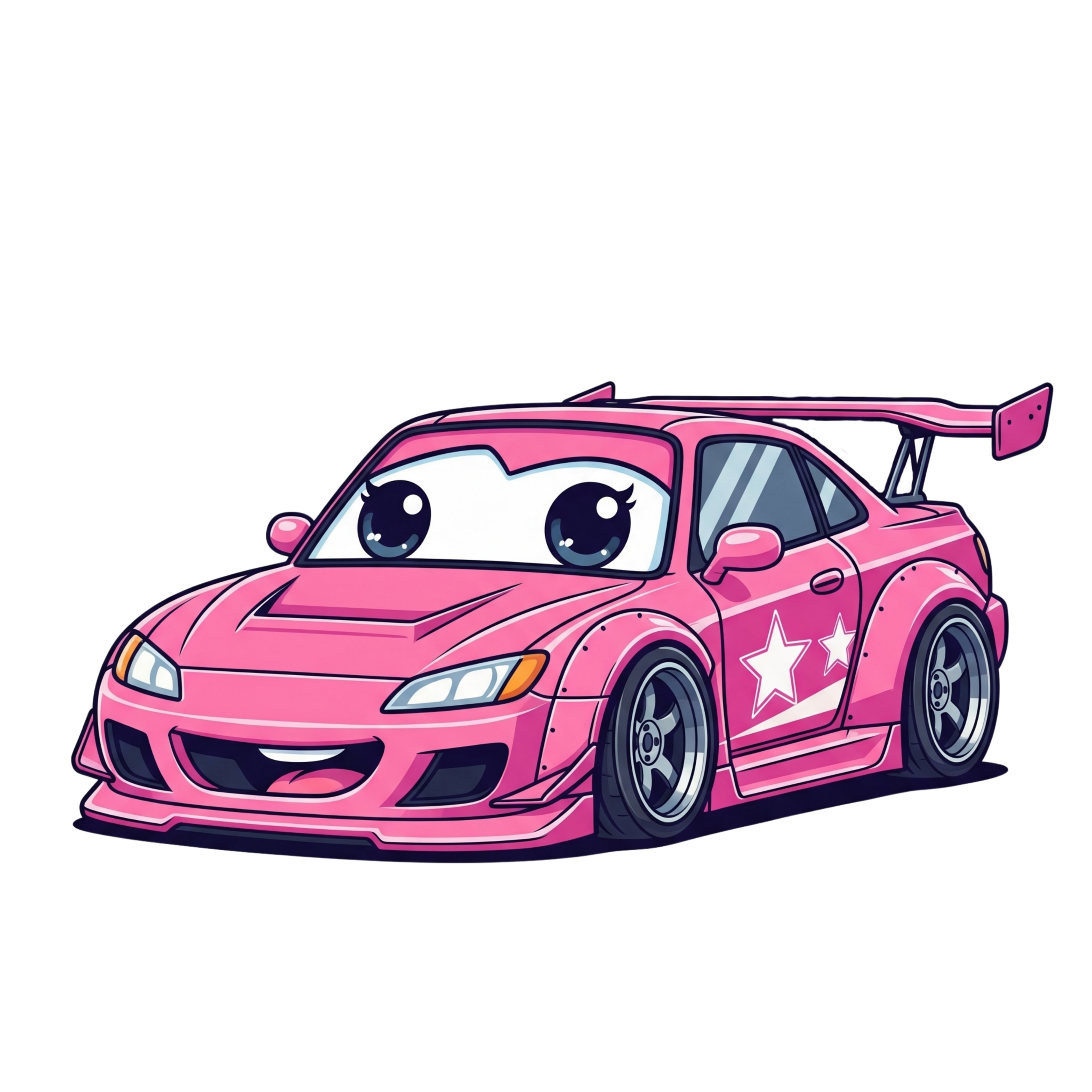 Pink Race Track Car