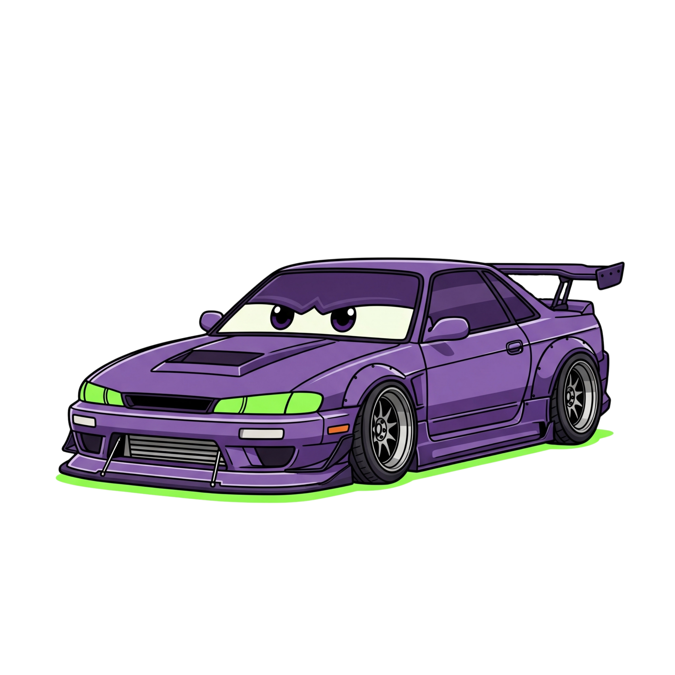 Purple Drift Racing Car