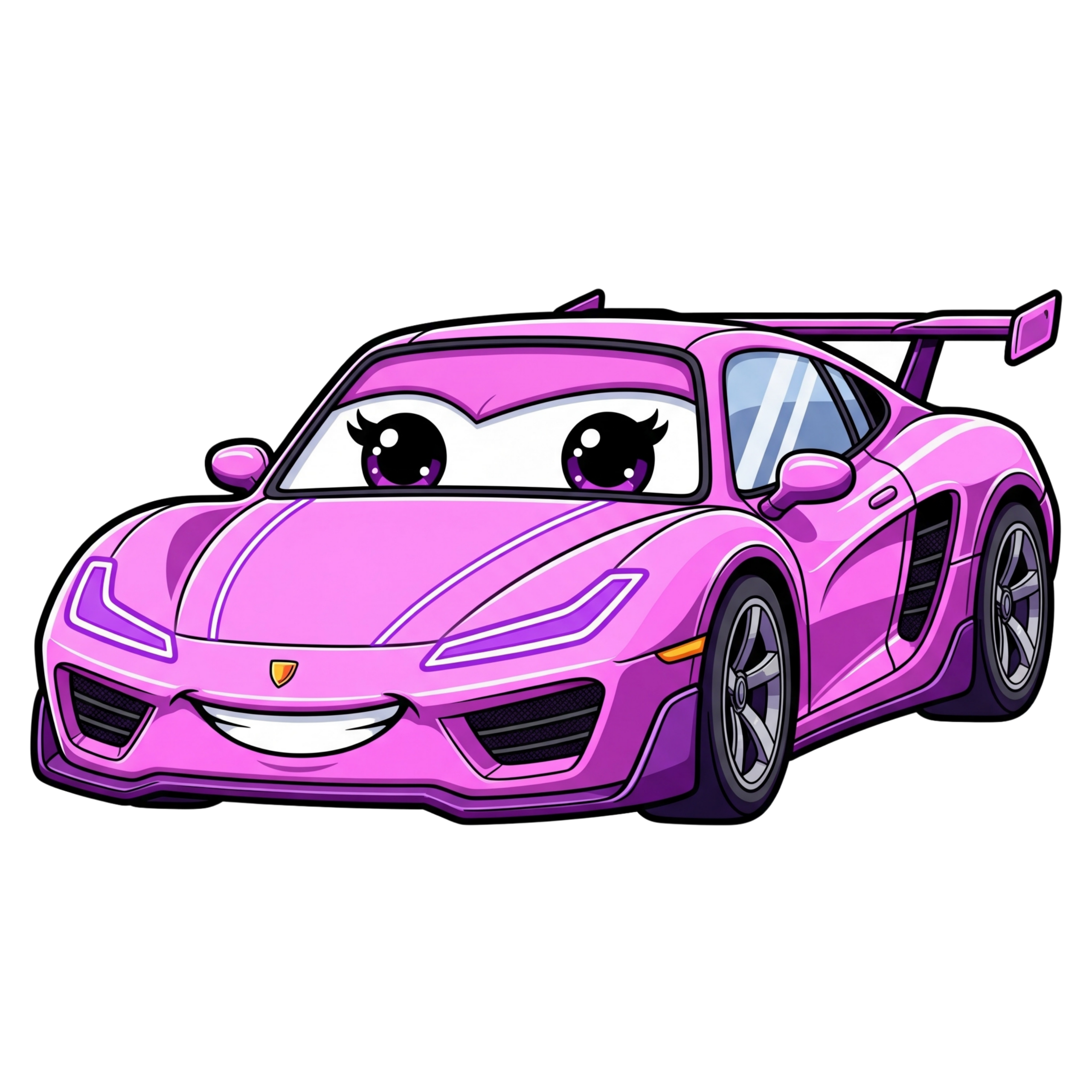 Purple Speed Sports Car