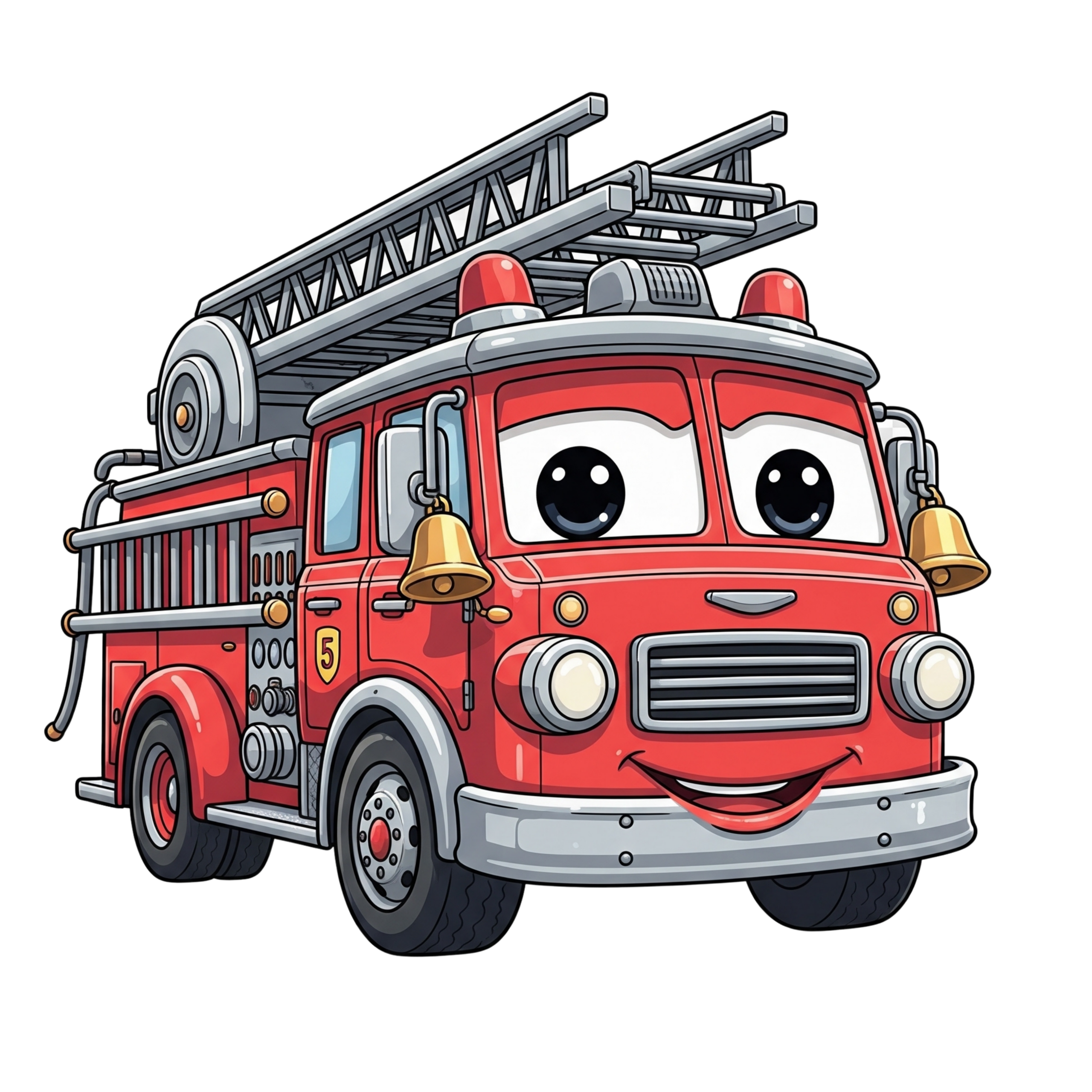 Red Ladder Fire Truck Car