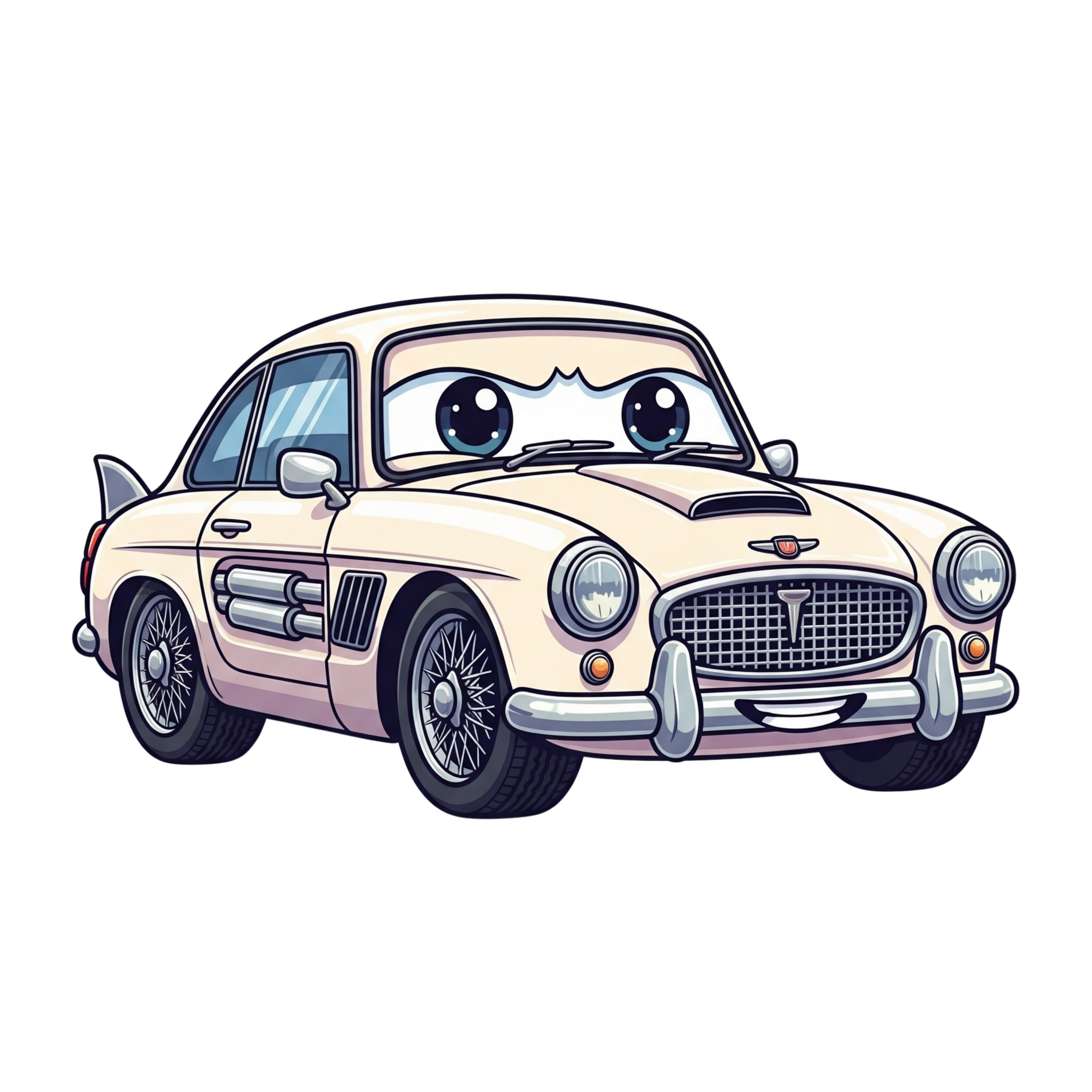 Retro Blue Hippie Van Car