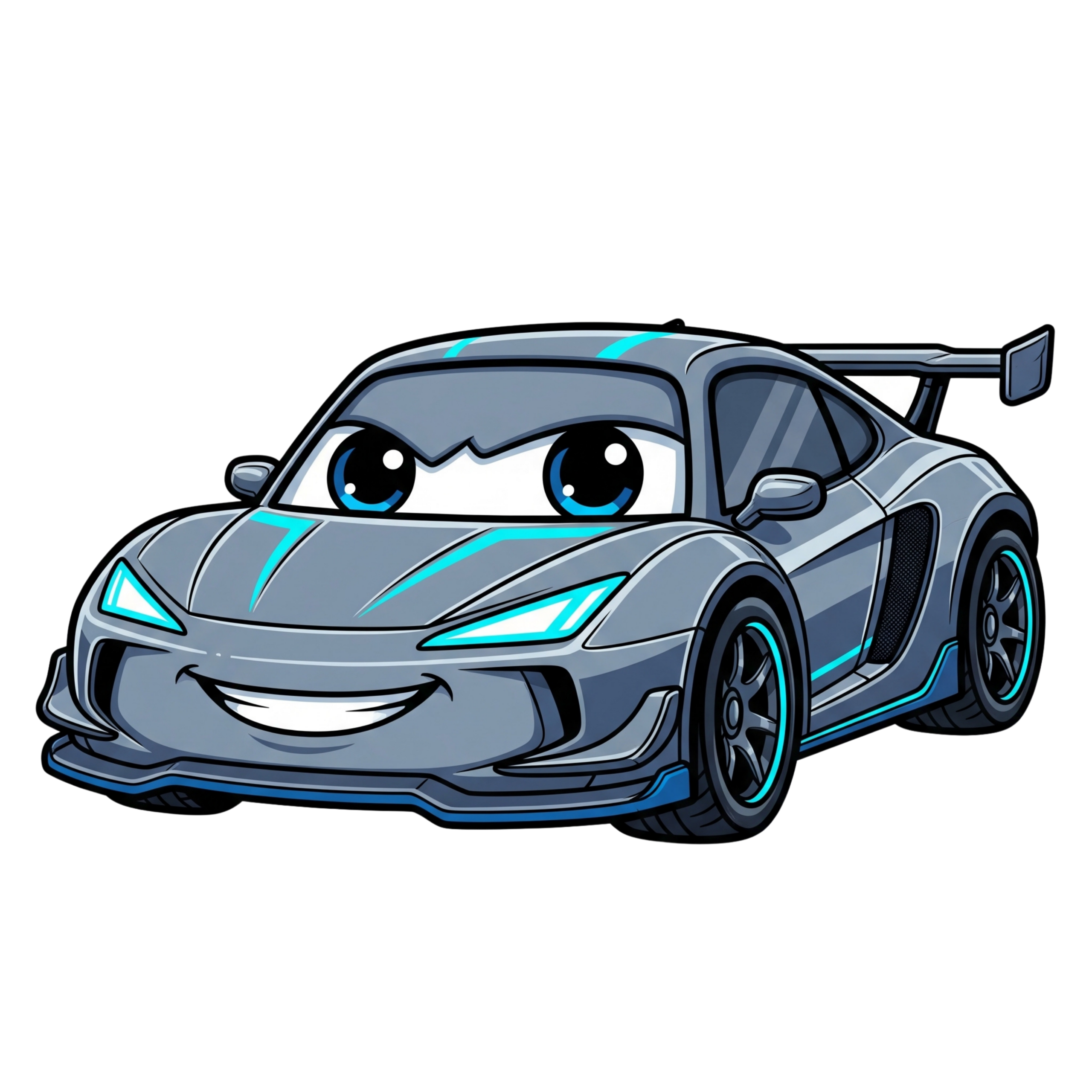 Silver Speed Race Car