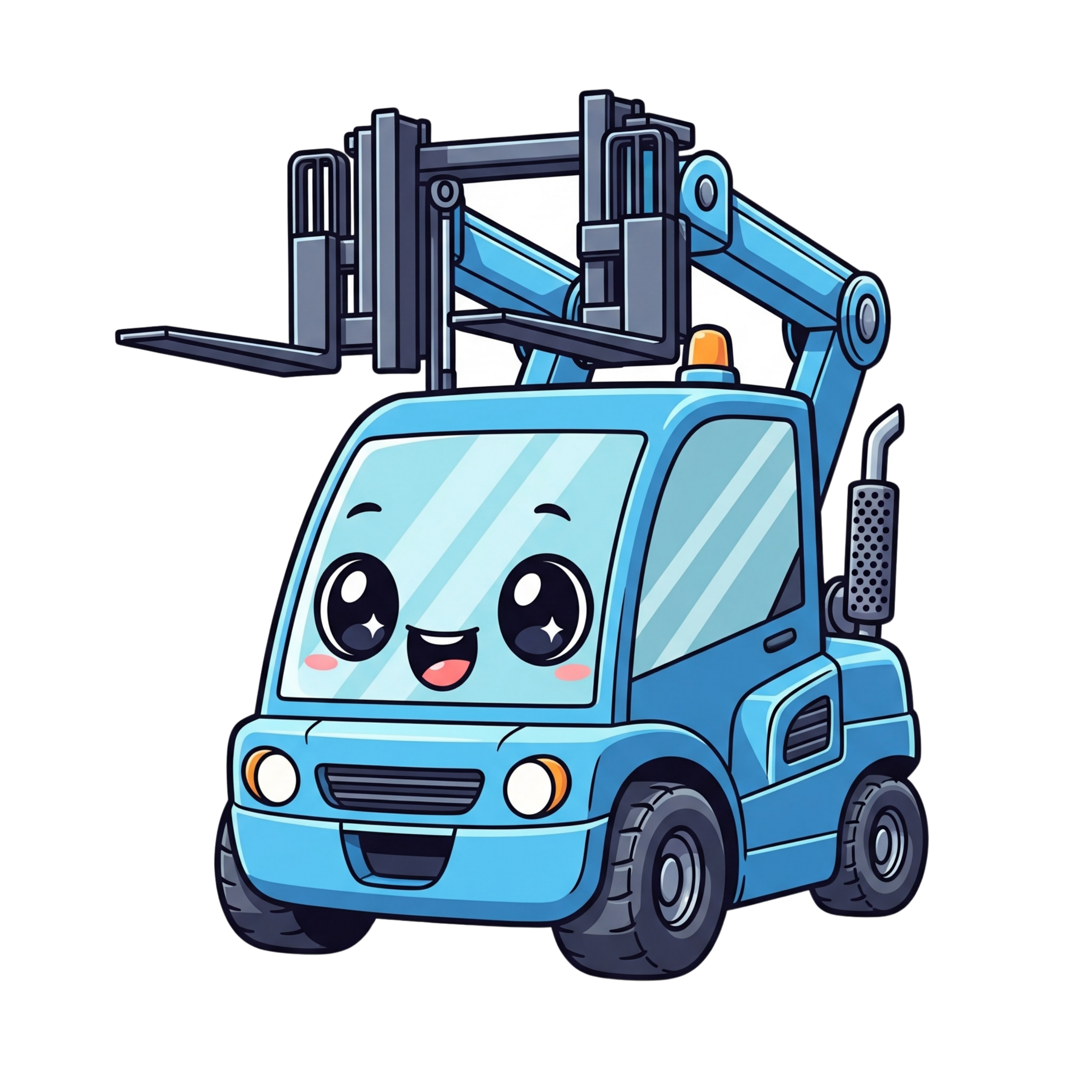 Small Blue Delivery Car