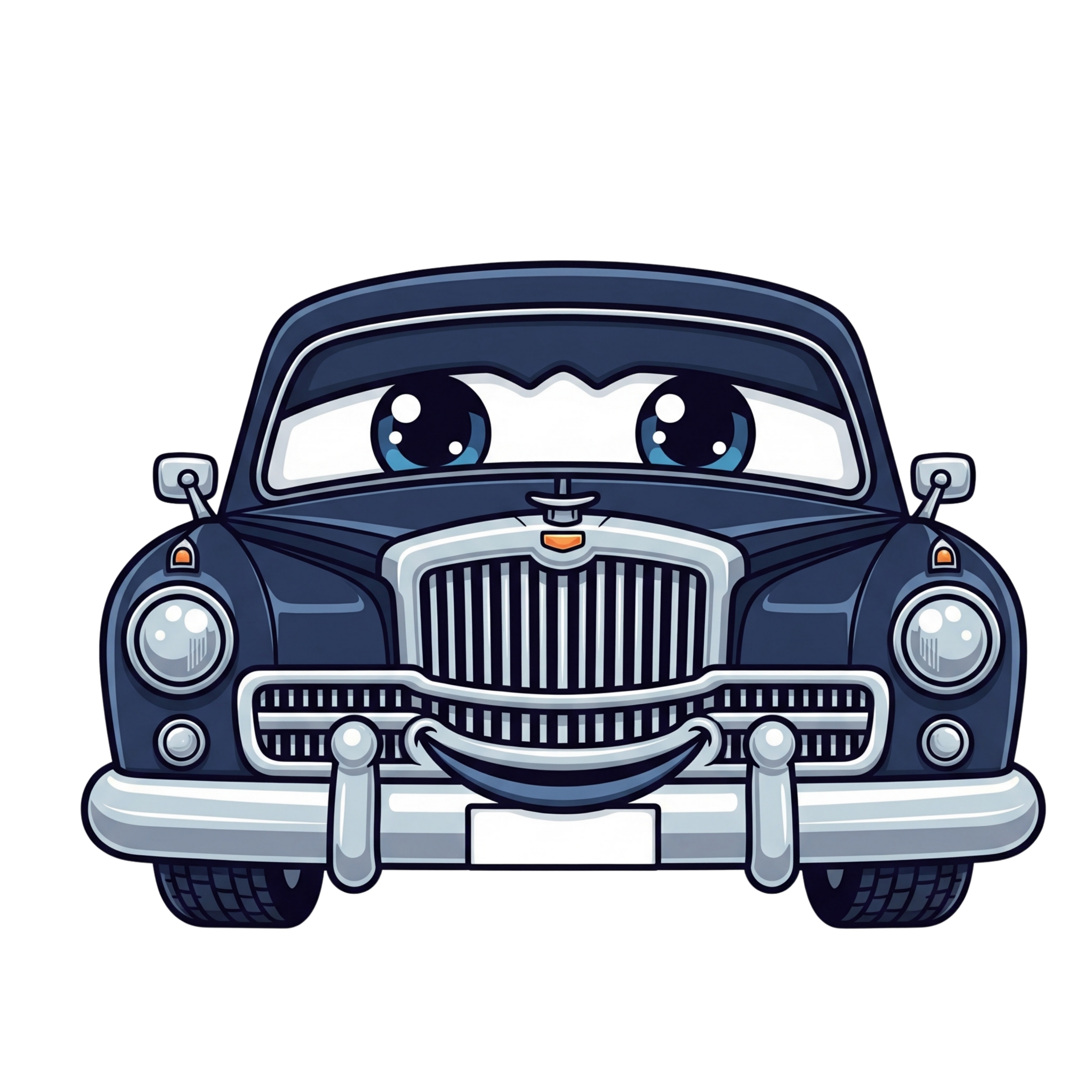 Vintage Blue Classic Car