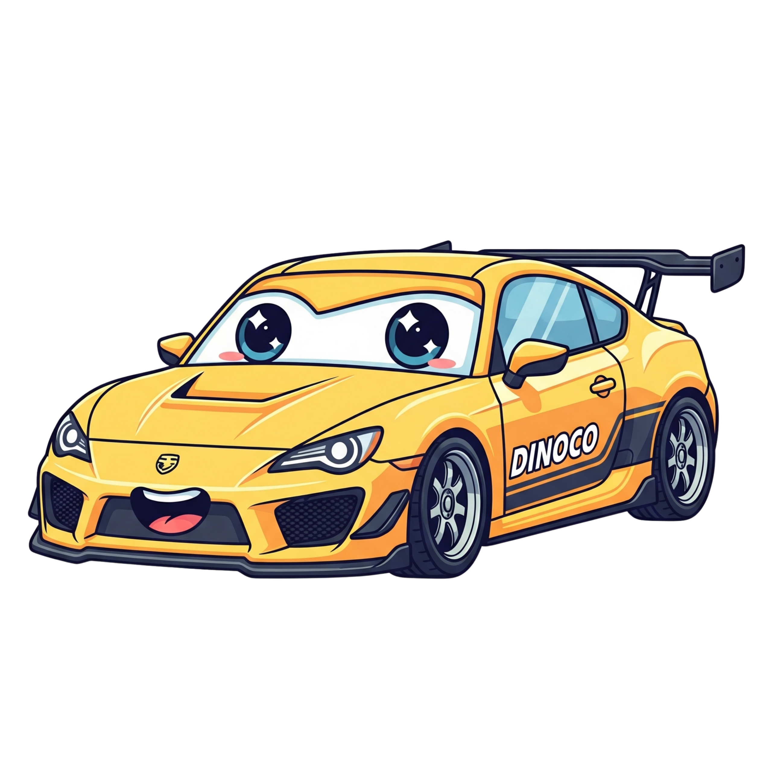 Yellow Fast Sports Car