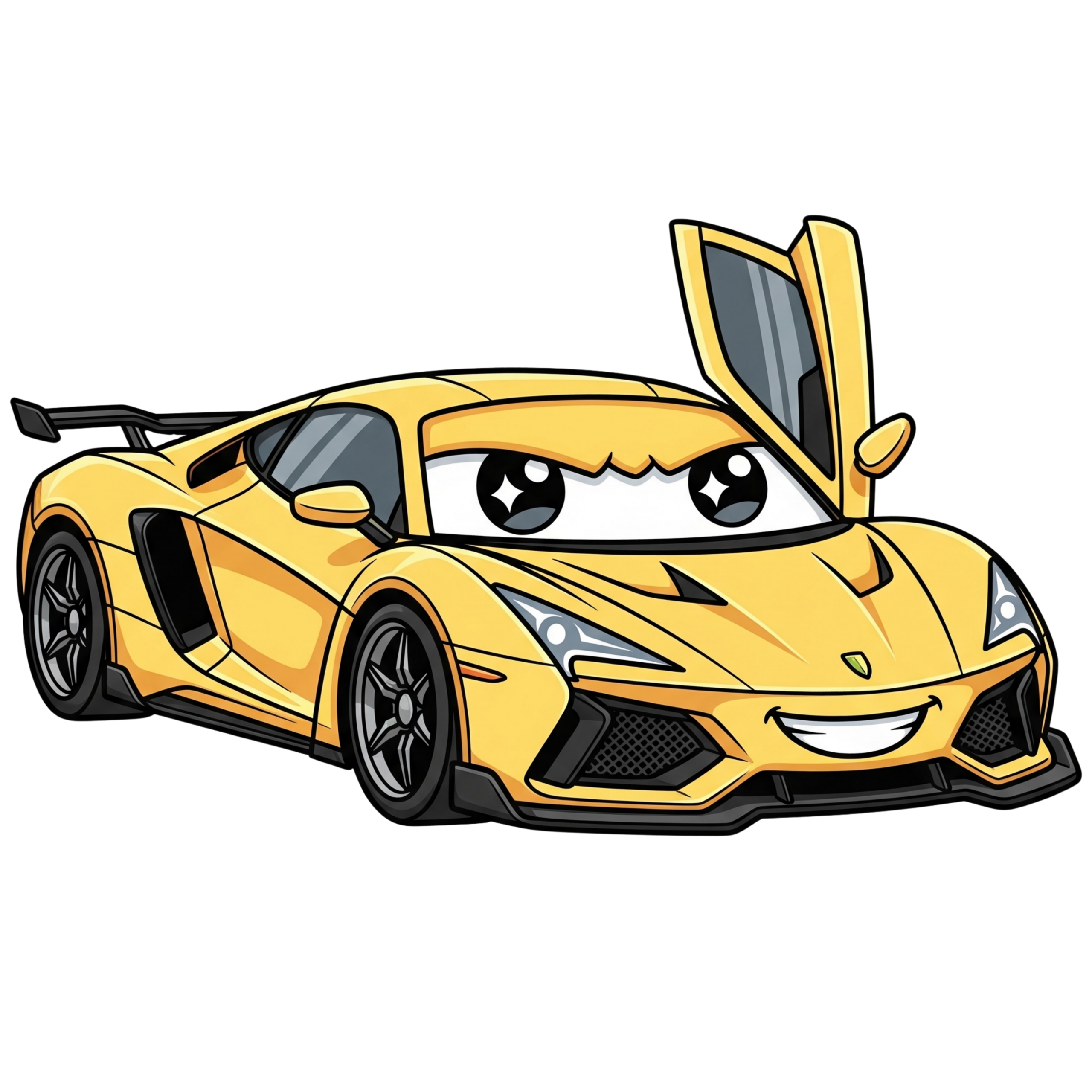 Yellow Lamborghini Style Car