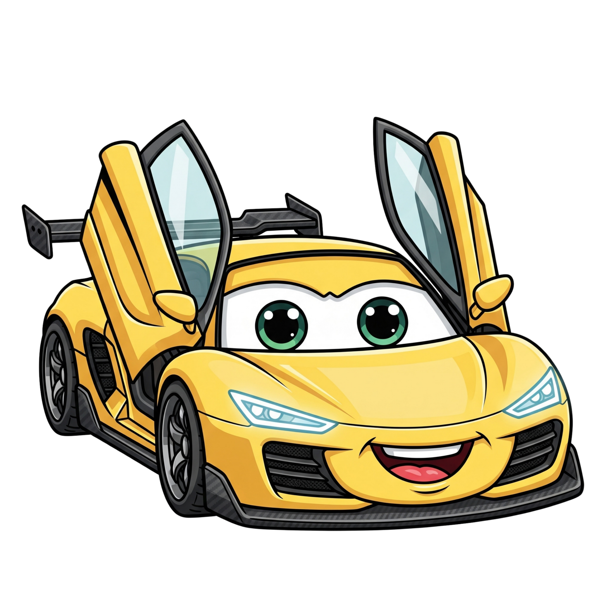 Yellow Transformer Style Car