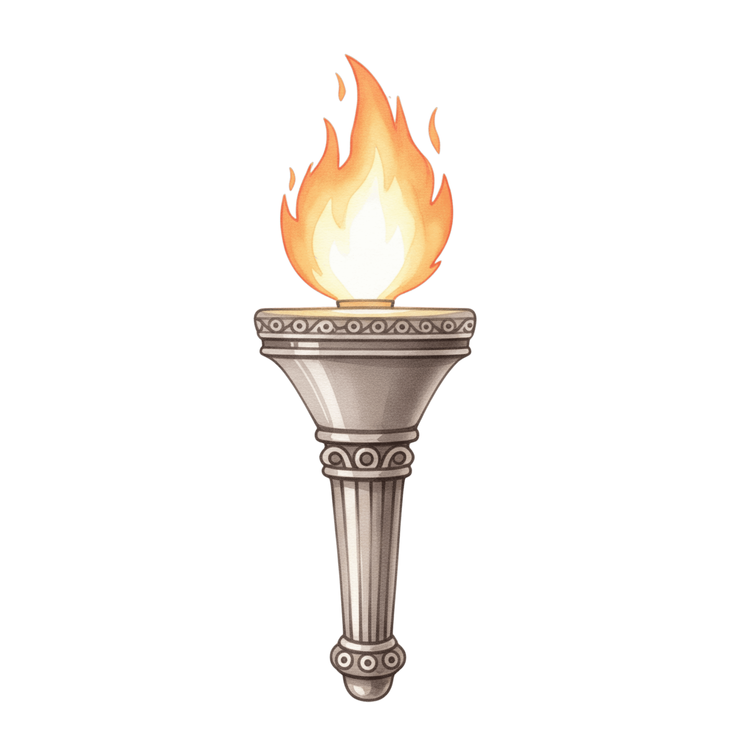 Olympic Torch Flame Sports Icon