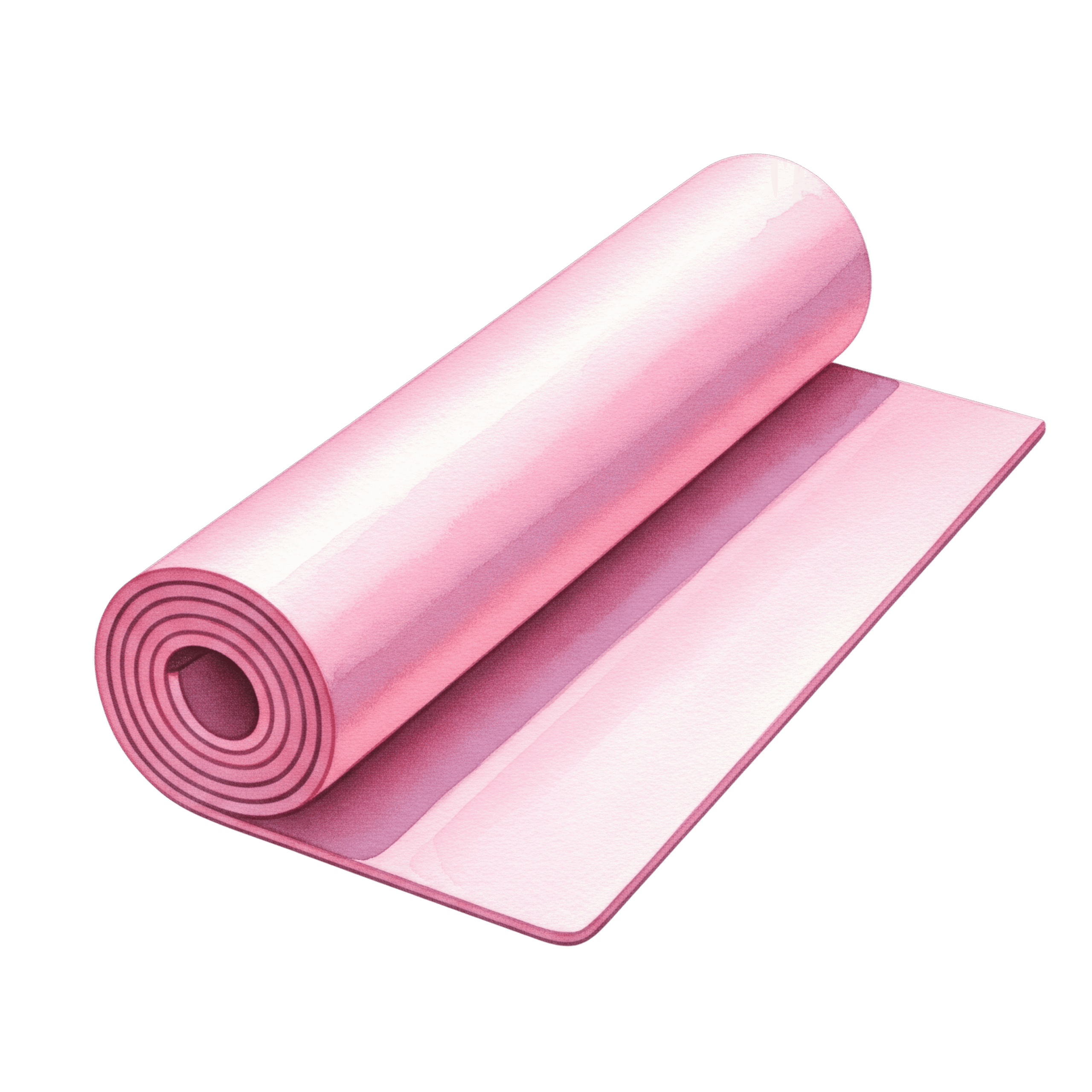 Pink Yoga Mat Fitness Sports Icon
