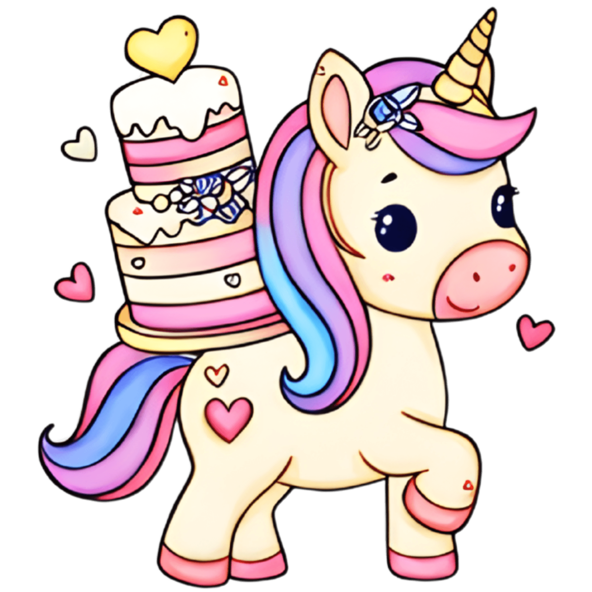 Birthday Cake Unicorn Unicorn Icon