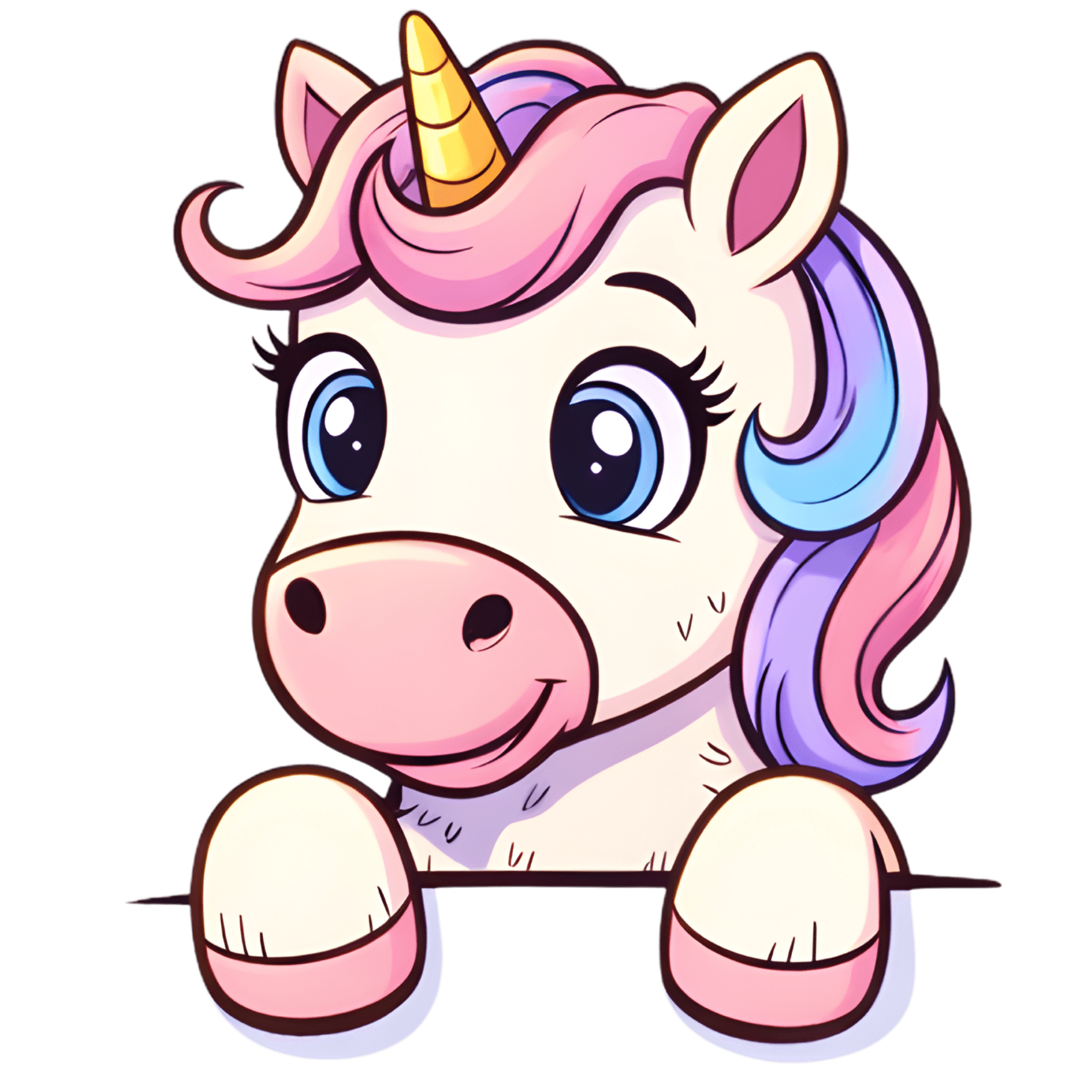 Cute Baby Unicorn Standing Unicorn Icon