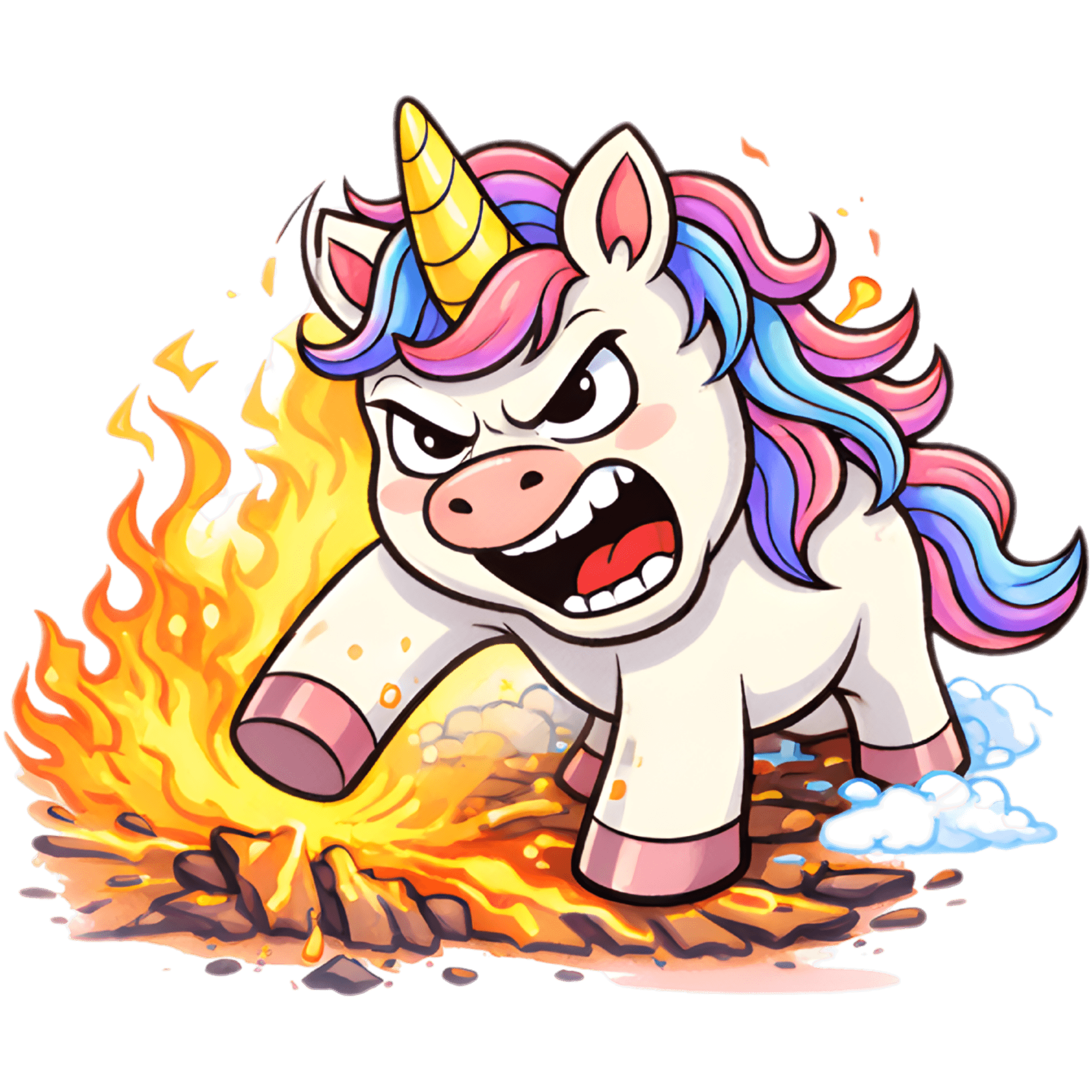 Fire Magic Unicorn Unicorn Icon