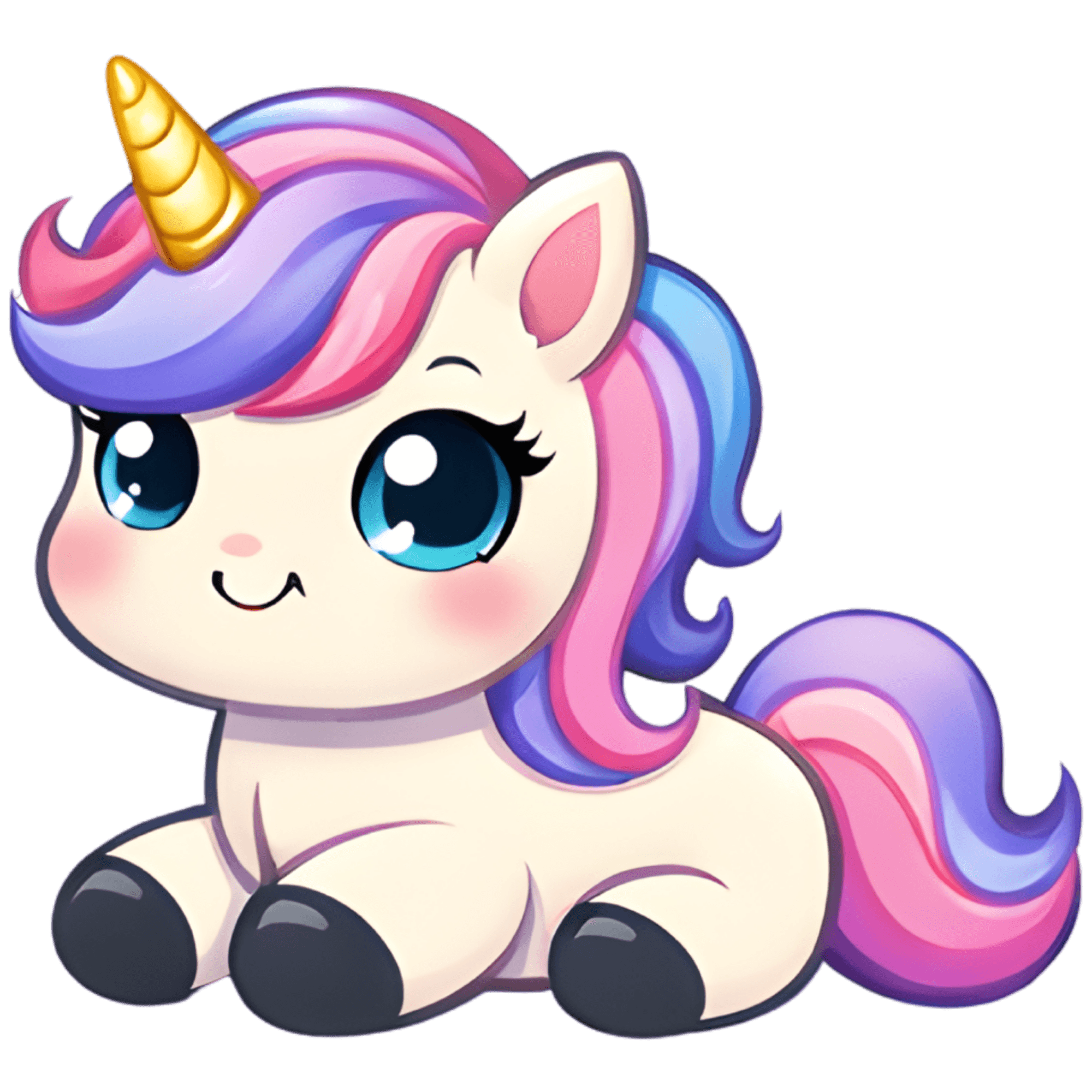 Happy Cartoon Unicorn Unicorn Icon