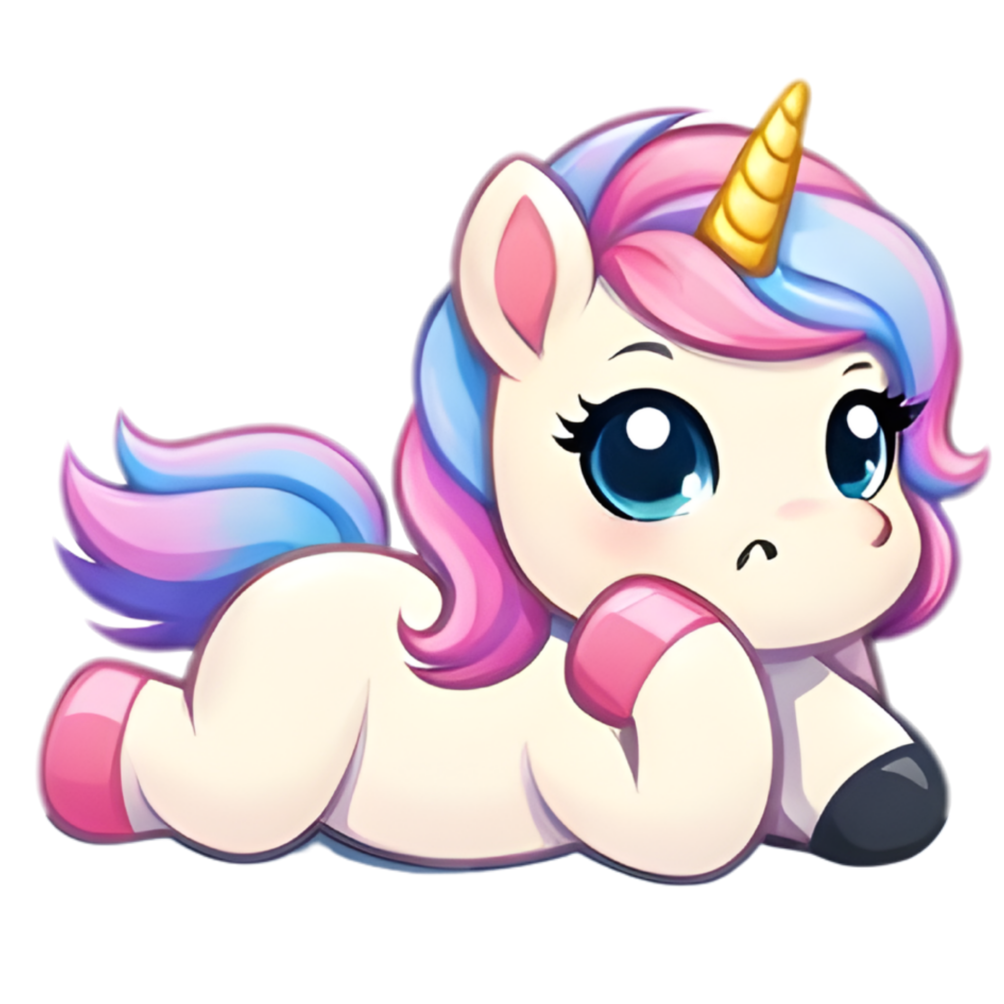 Resting Cute Unicorn Unicorn Icon